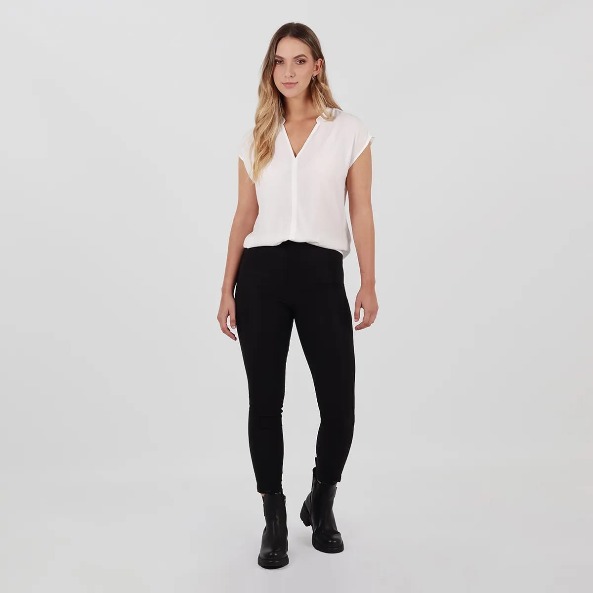 Pantalon tiro medio bota skinny - imagen 1
