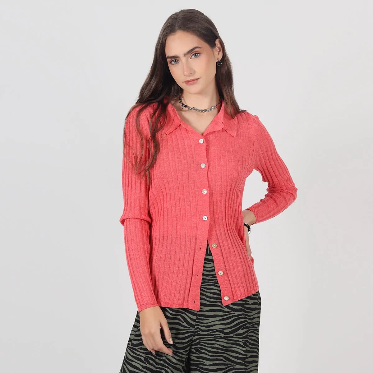 Sweater abierto manga larga - imagen 1
