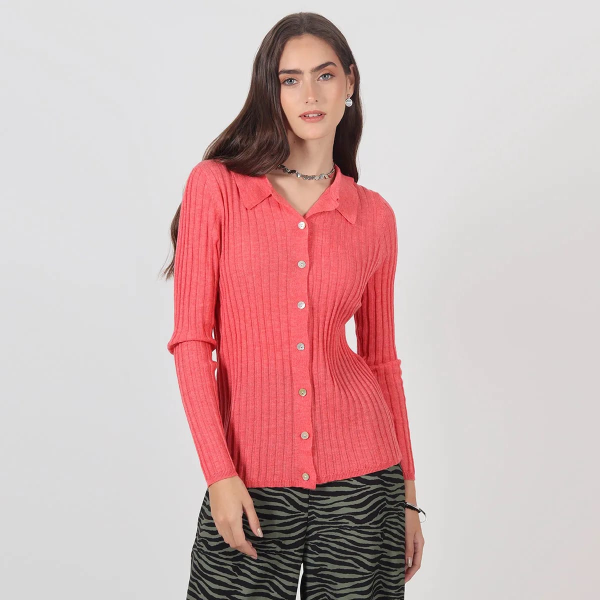 Sweater abierto manga larga - imagen 3