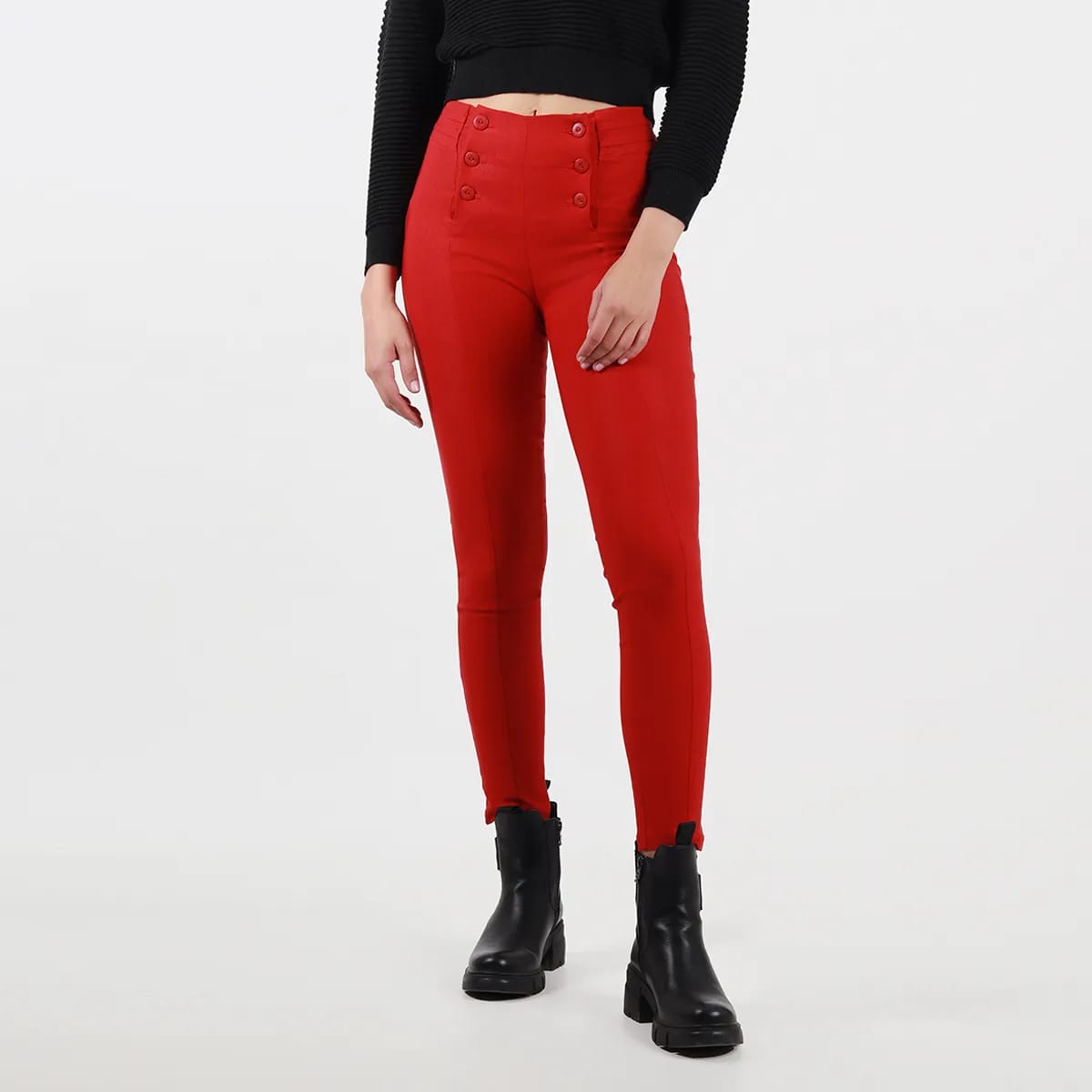 Pantalon tiro alto bota skinny - imagen 2