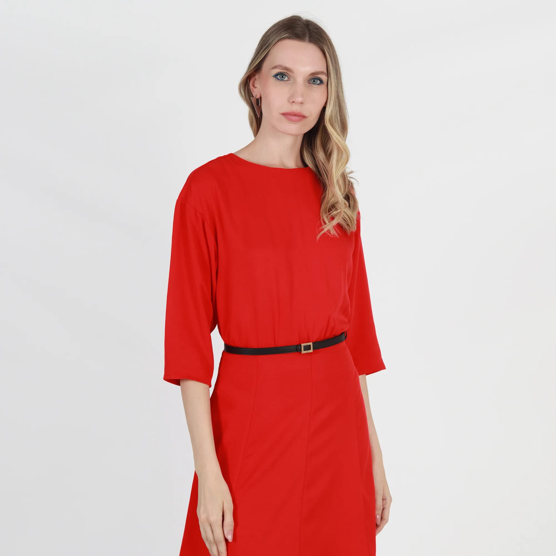 Vestido Cuello Redondo Manga 3cuartos - imagen 4