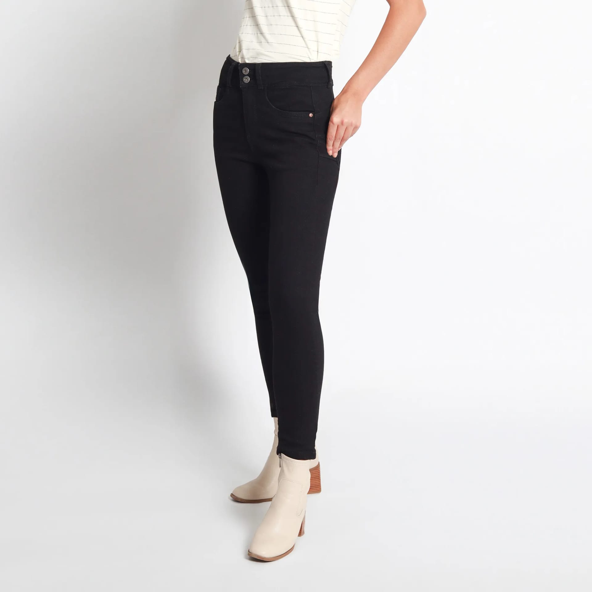 Jean Wonder Tiro Medio Bota Skinny - imagen 6