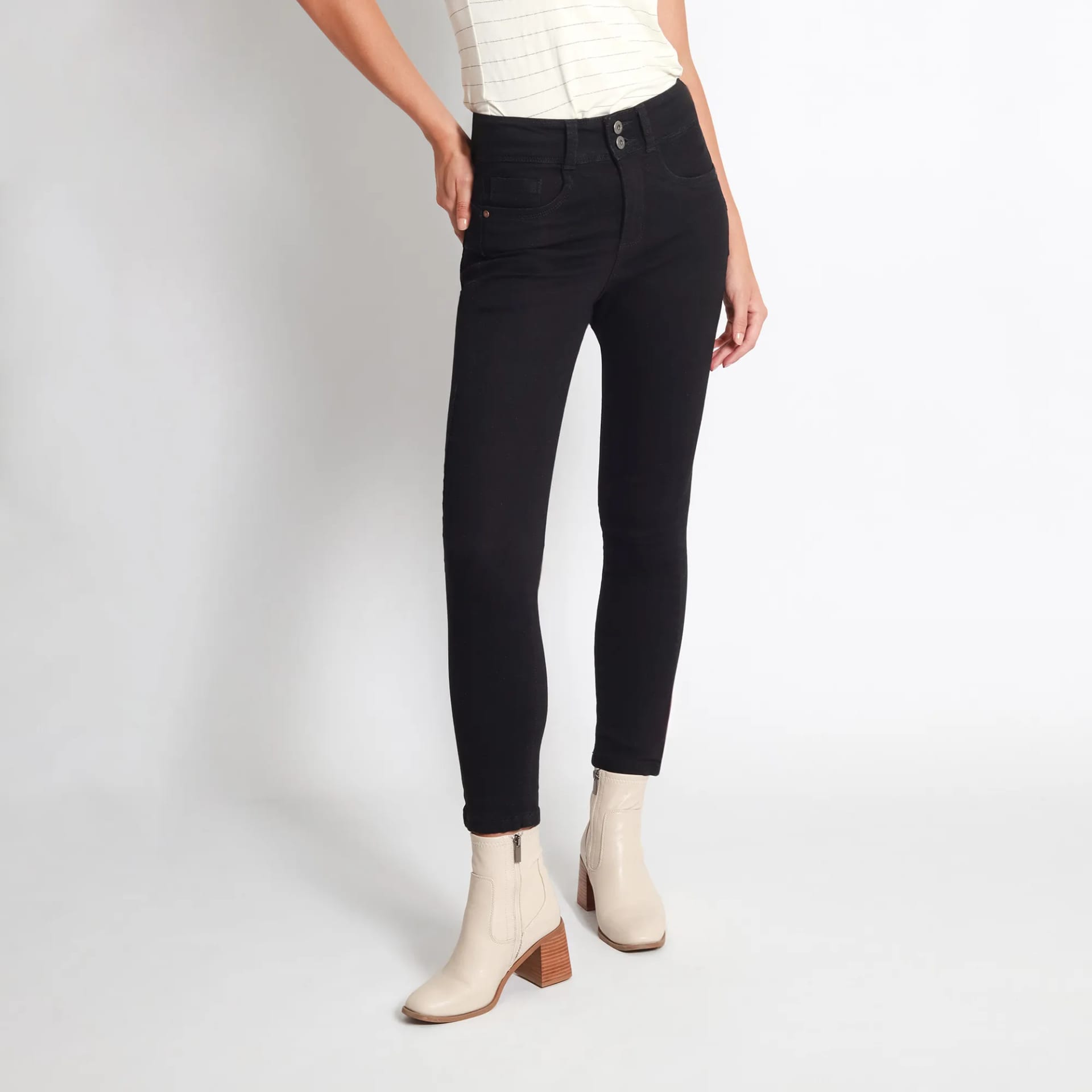 Jean Wonder Tiro Medio Bota Skinny - imagen 3