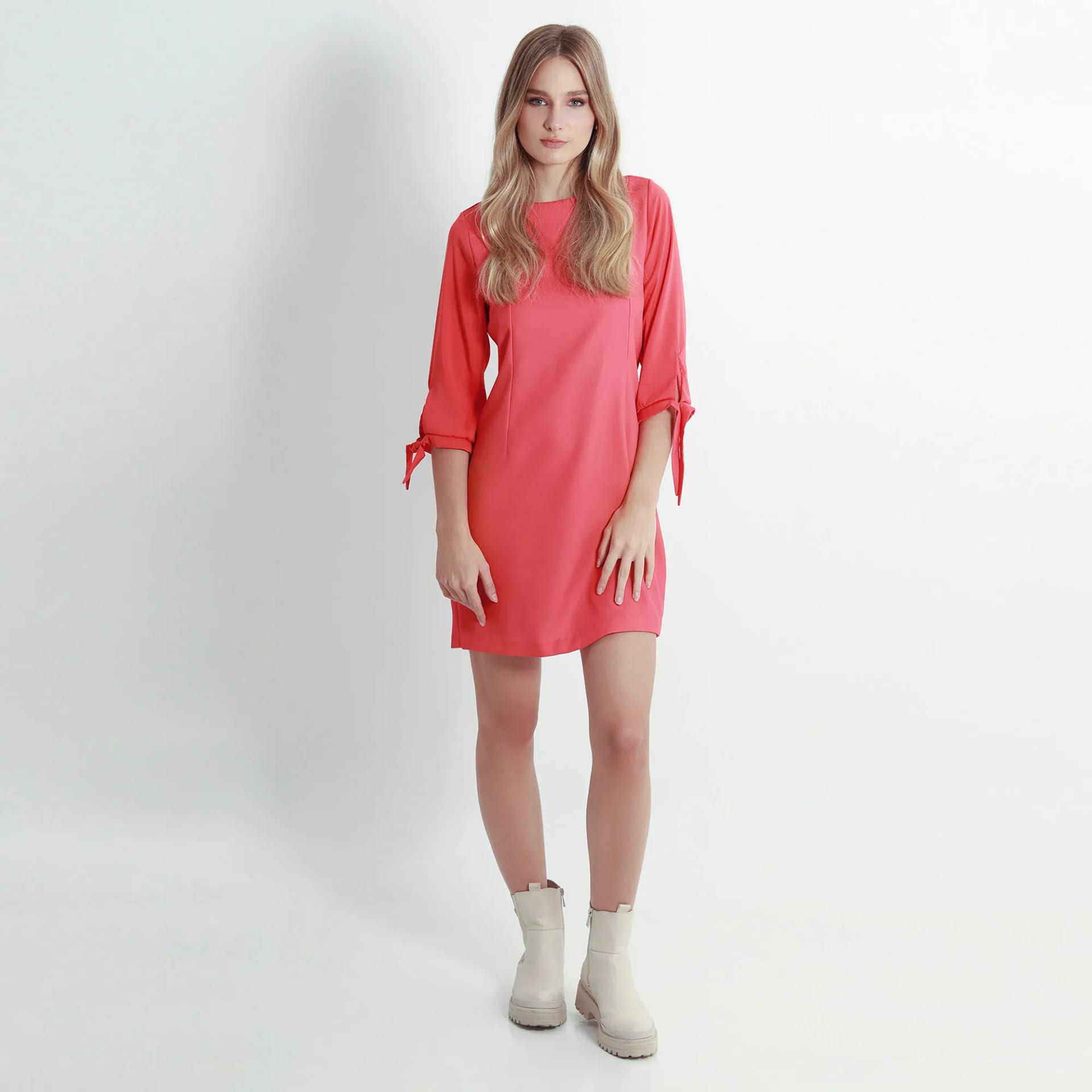 Vestido Cuello Redondo Manga 3cuartos - imagen 1