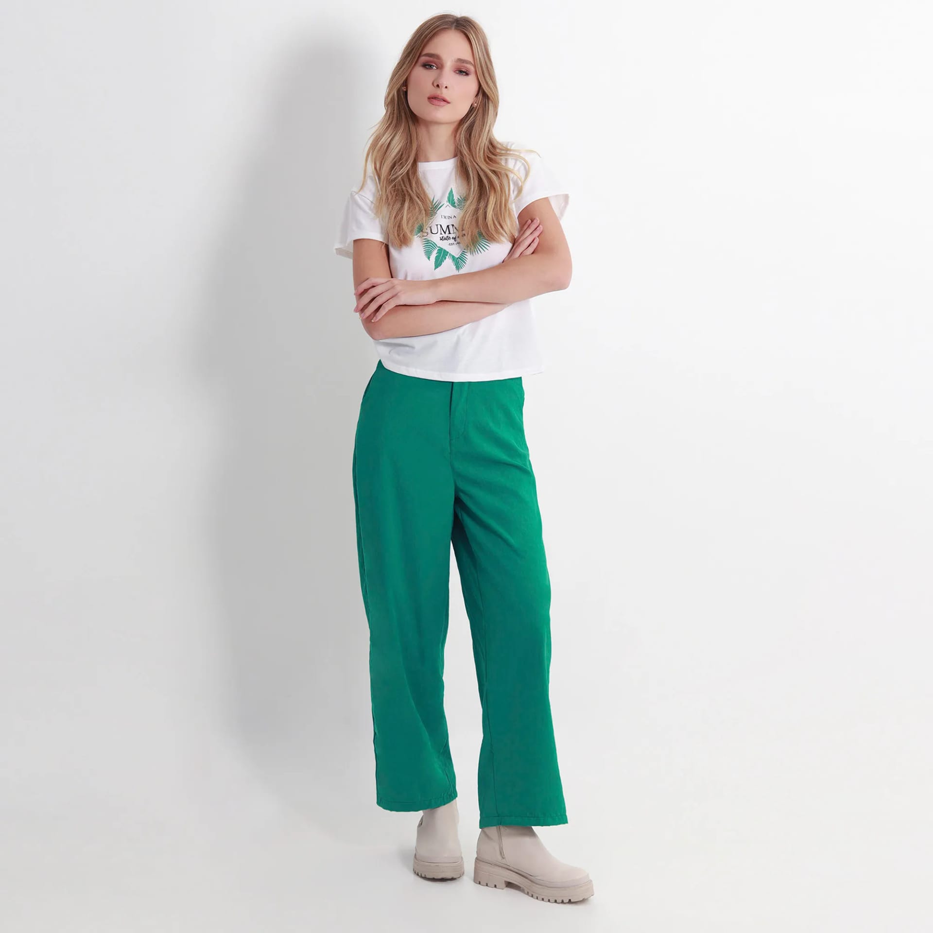 Pantalon Tiro Alto Bota Recta - imagen 1