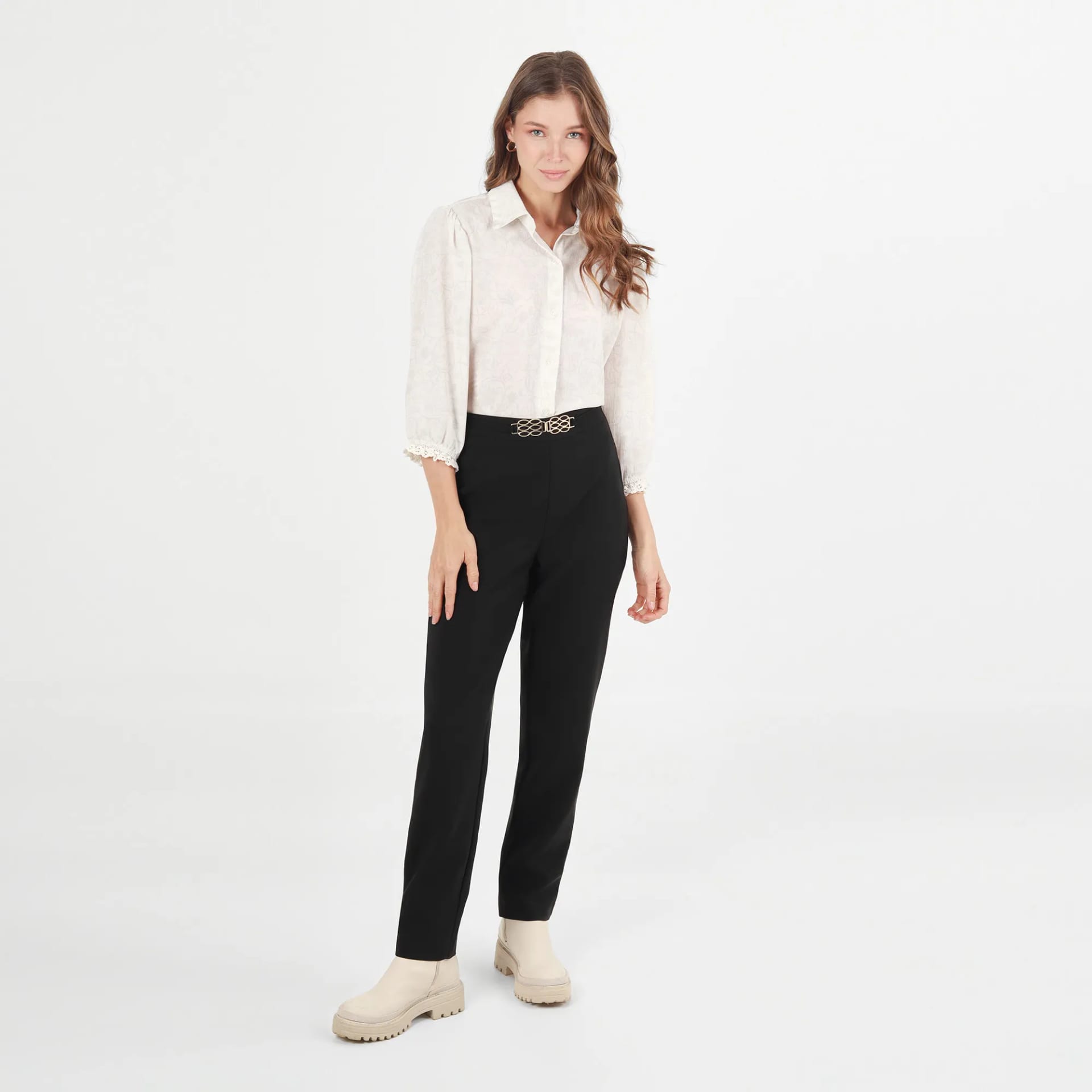 Pantalon Tiro Alto Bota Recta - imagen 1