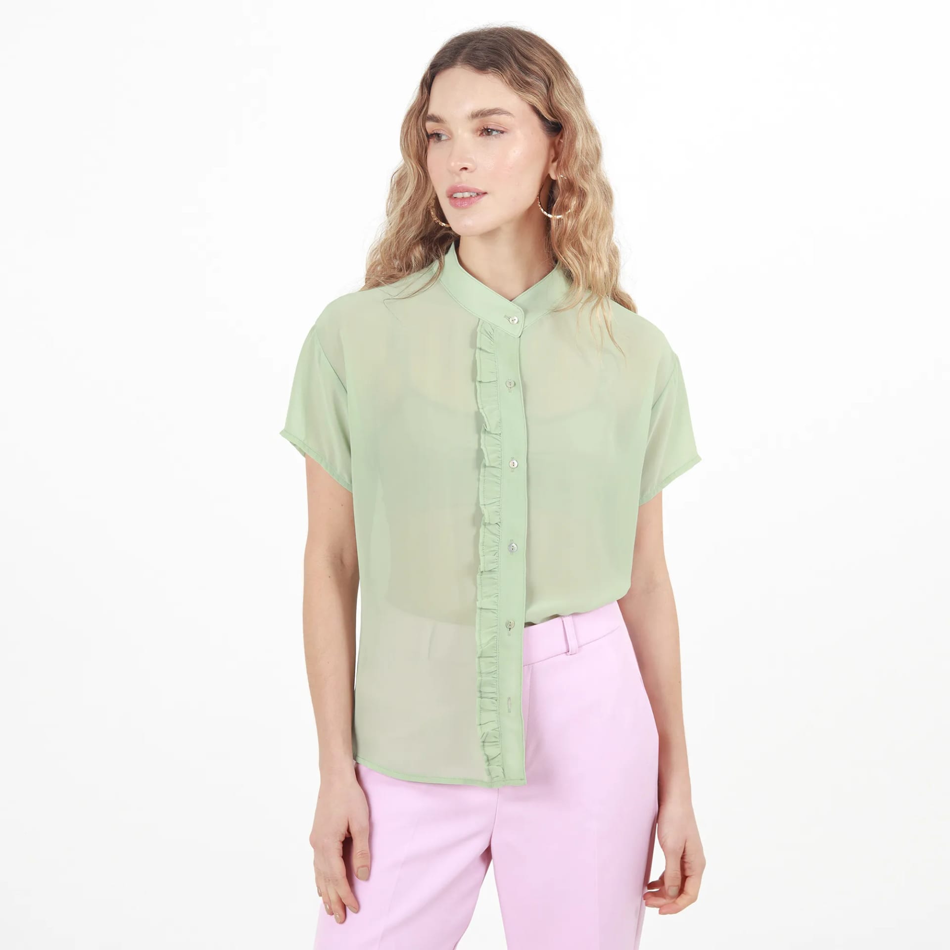 Blusa Cuello Neru Manga Corta - imagen 36