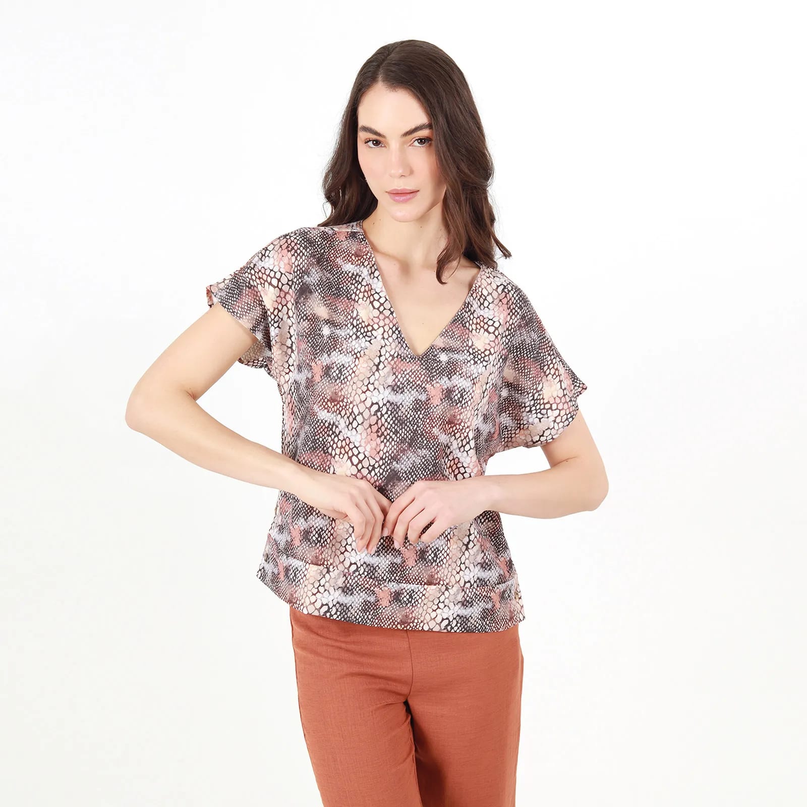 Blusa Cuello V Manga Corta - imagen 44