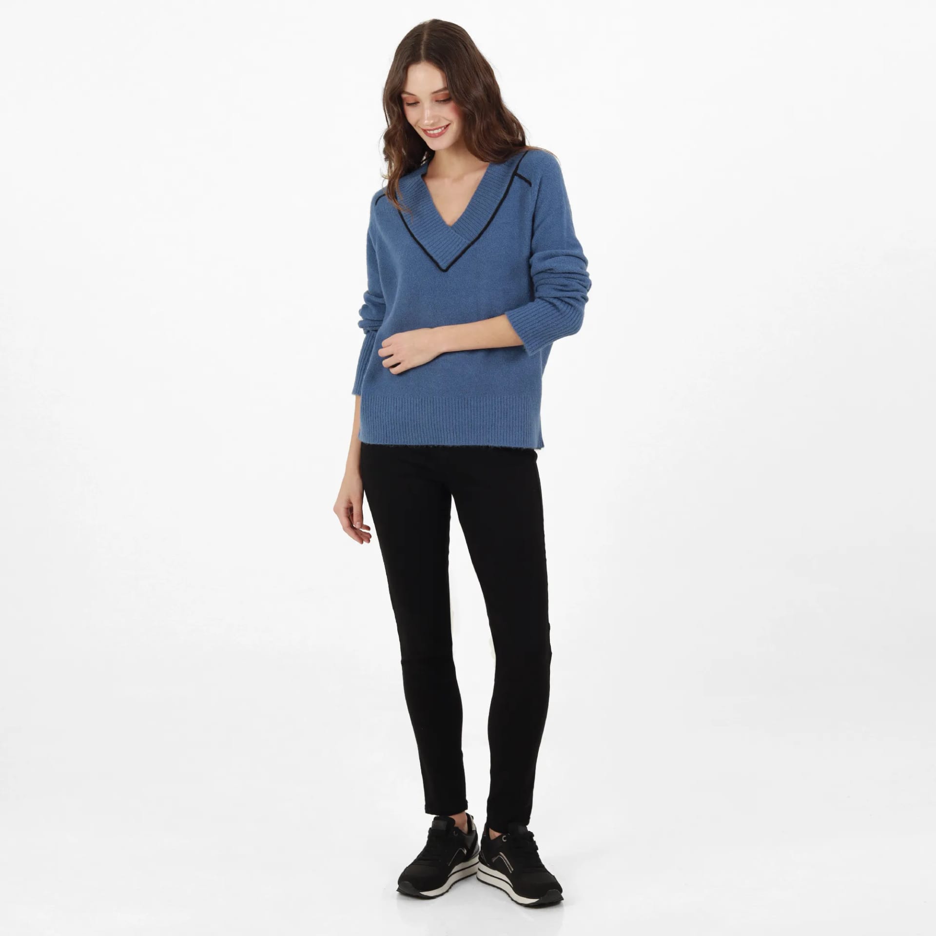 Sweater Cuello V Manga Larga - imagen 4