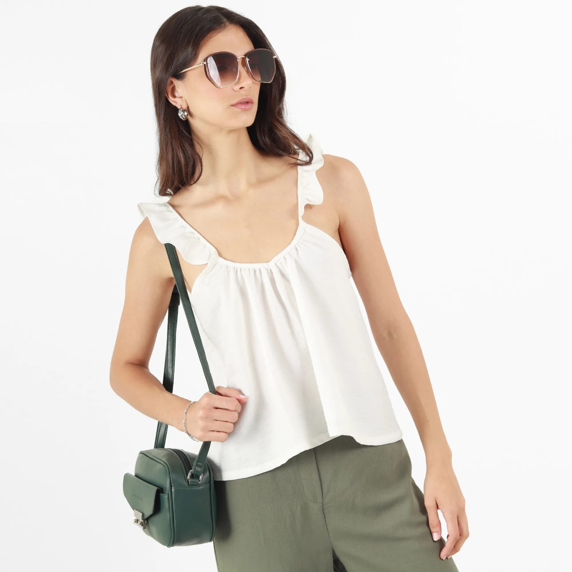 Blusa Cuello Strap Manga Tiras - imagen 1