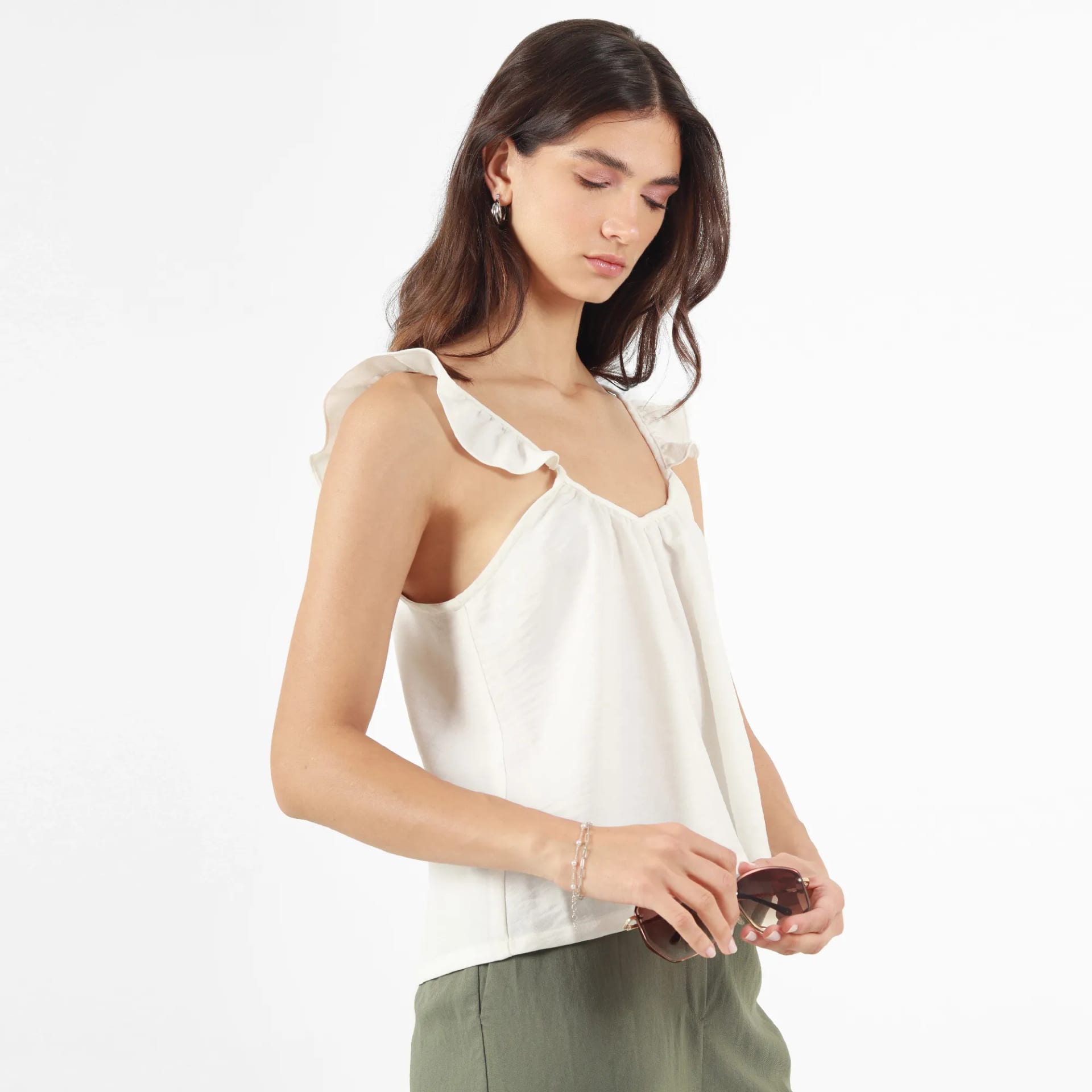 Blusa Cuello Strap Manga Tiras - imagen 3
