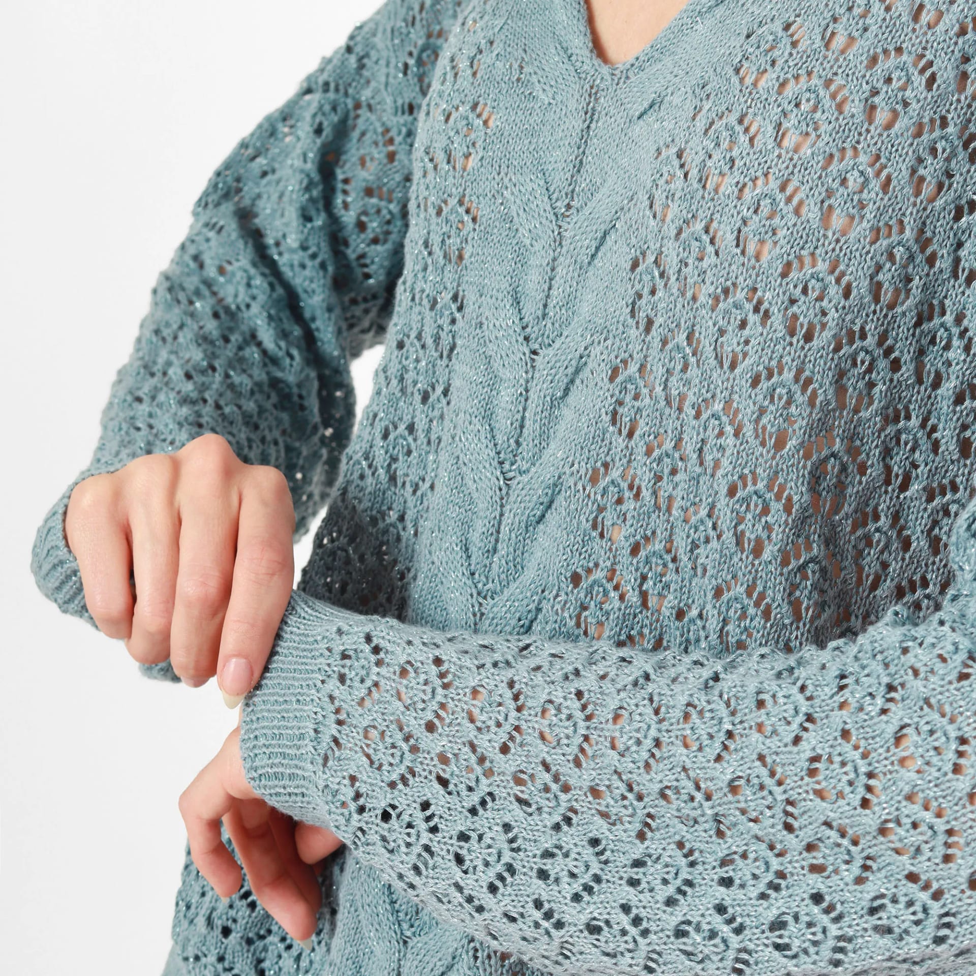 Sweater Cuello V Manga Larga - imagen 3