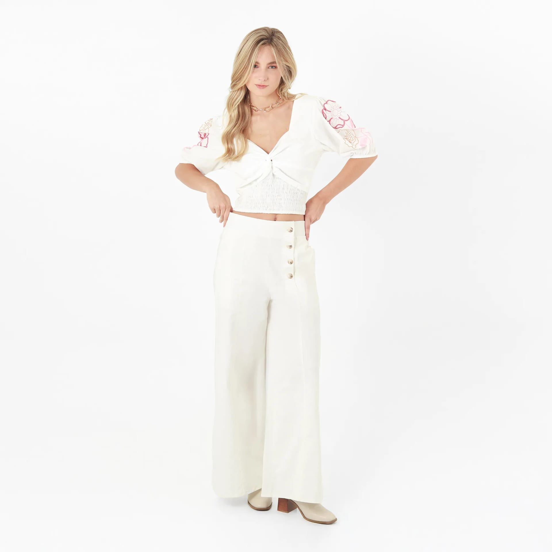 Pantalon Tiro Alto Bota Flare - imagen 1