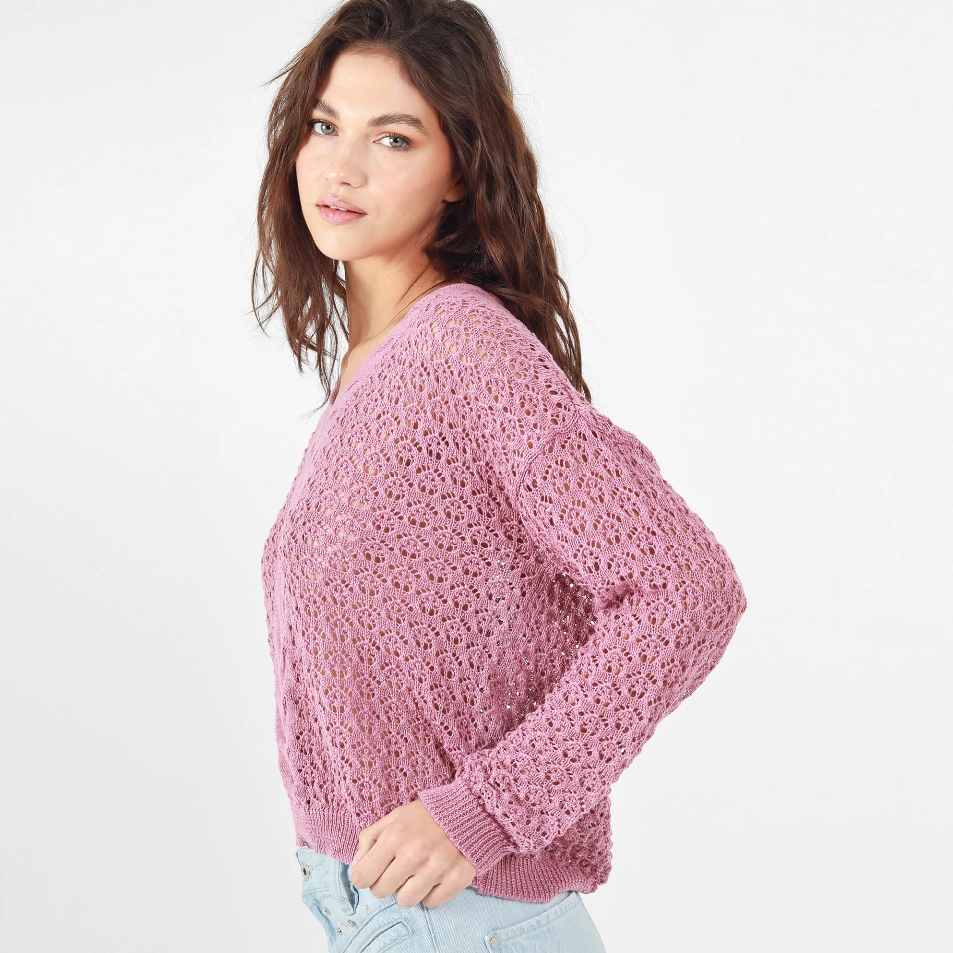 Sweater Cuello V Manga Larga - imagen 6