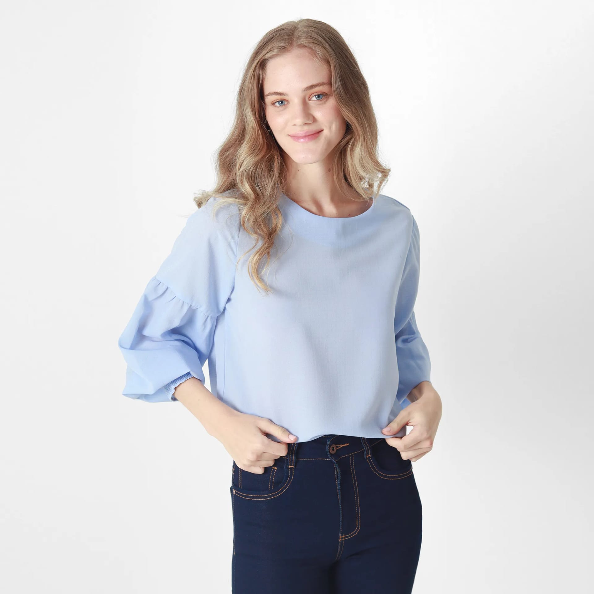 Blusa Cuello Redondo Manga 3Cuartos - imagen 3