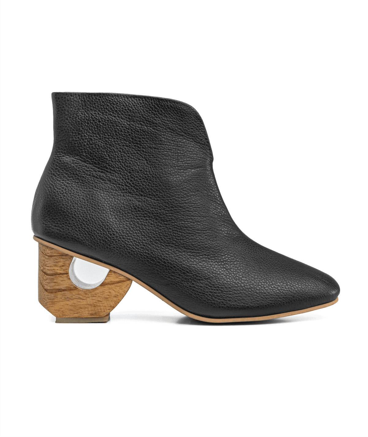barbra bitono botas en cuero genuino con tacon en madera - imagen 2
