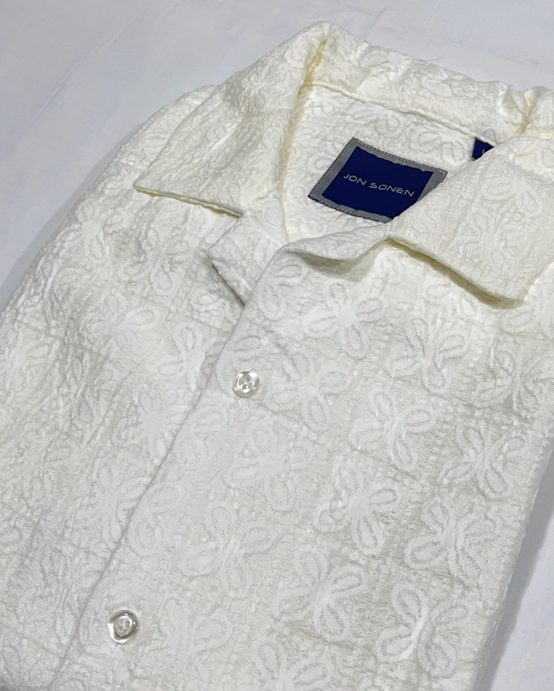 Camisa con textura manga corta para hombre Jon Sonen 027225016 - imagen 2