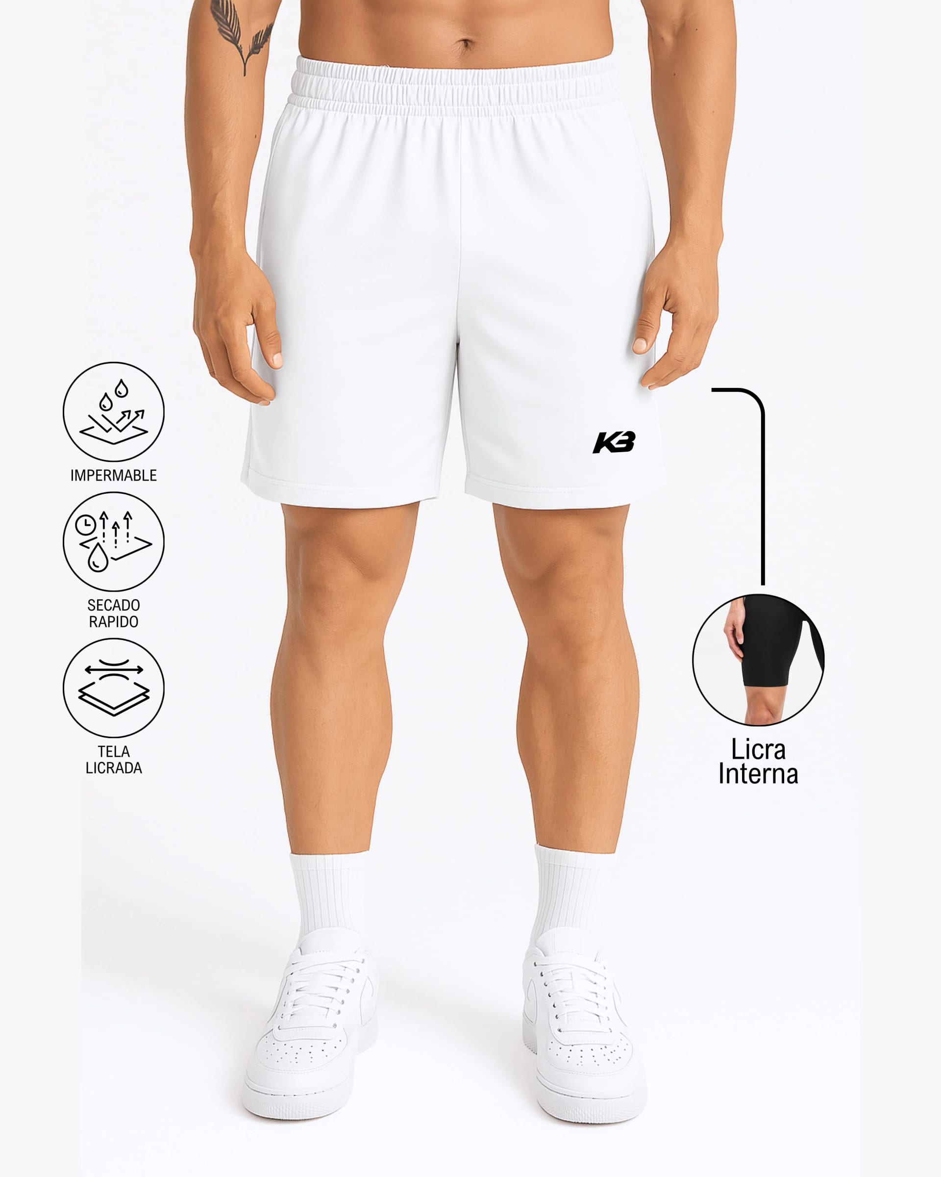Pantaloneta Con Licra Interna, Medida Perfecta┃KBMEN RF.279 - imagen 7