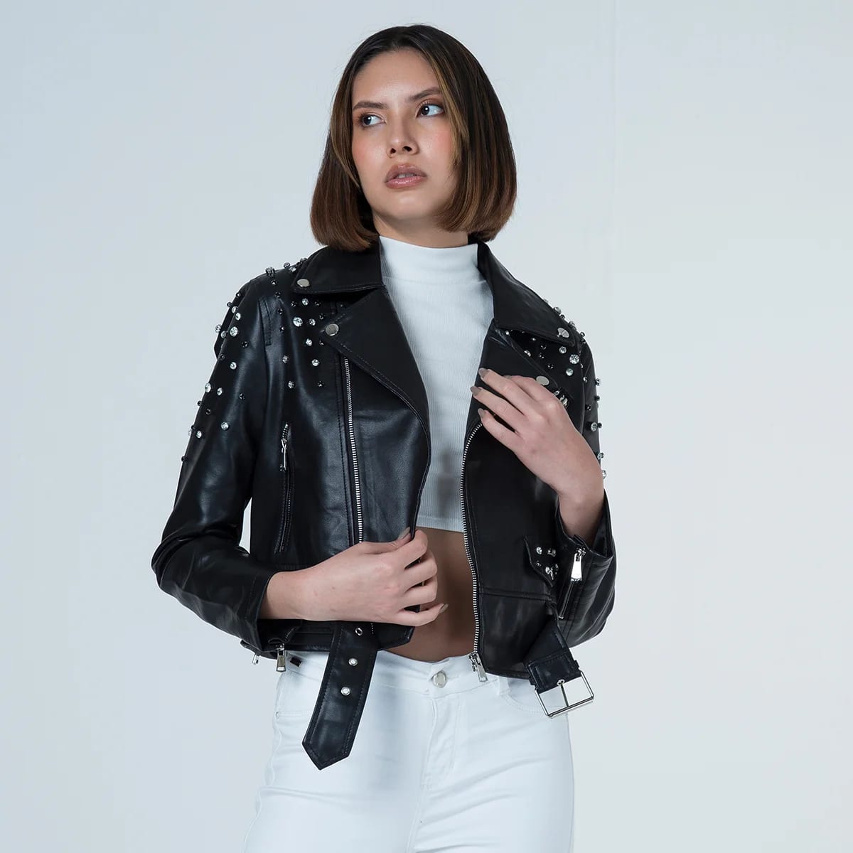Chaqueta Sintetica Biker Crystal - imagen 10