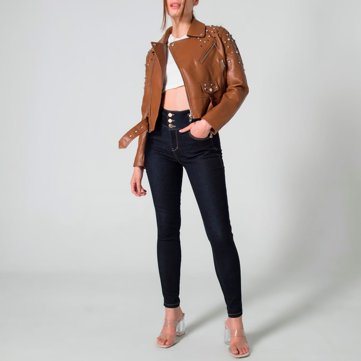 Chaqueta Sintetica Biker Crystal - imagen 3