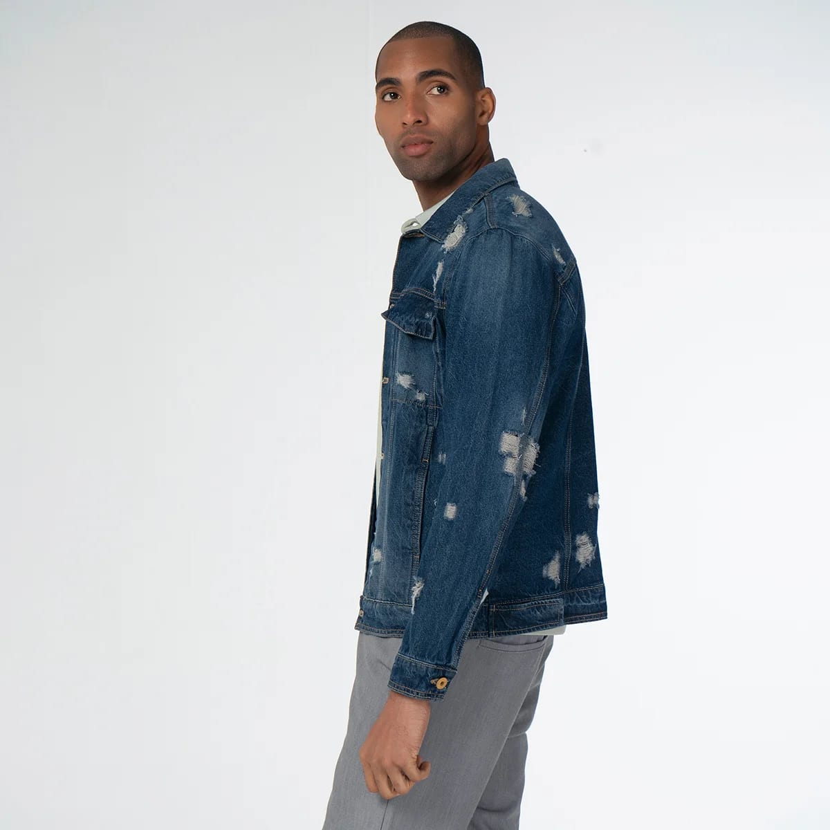 Chaqueta Denim Clasica Regular Trees - imagen 9