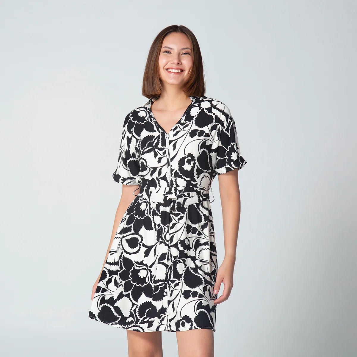 Vestido Corto Estampado Kony - imagen 4