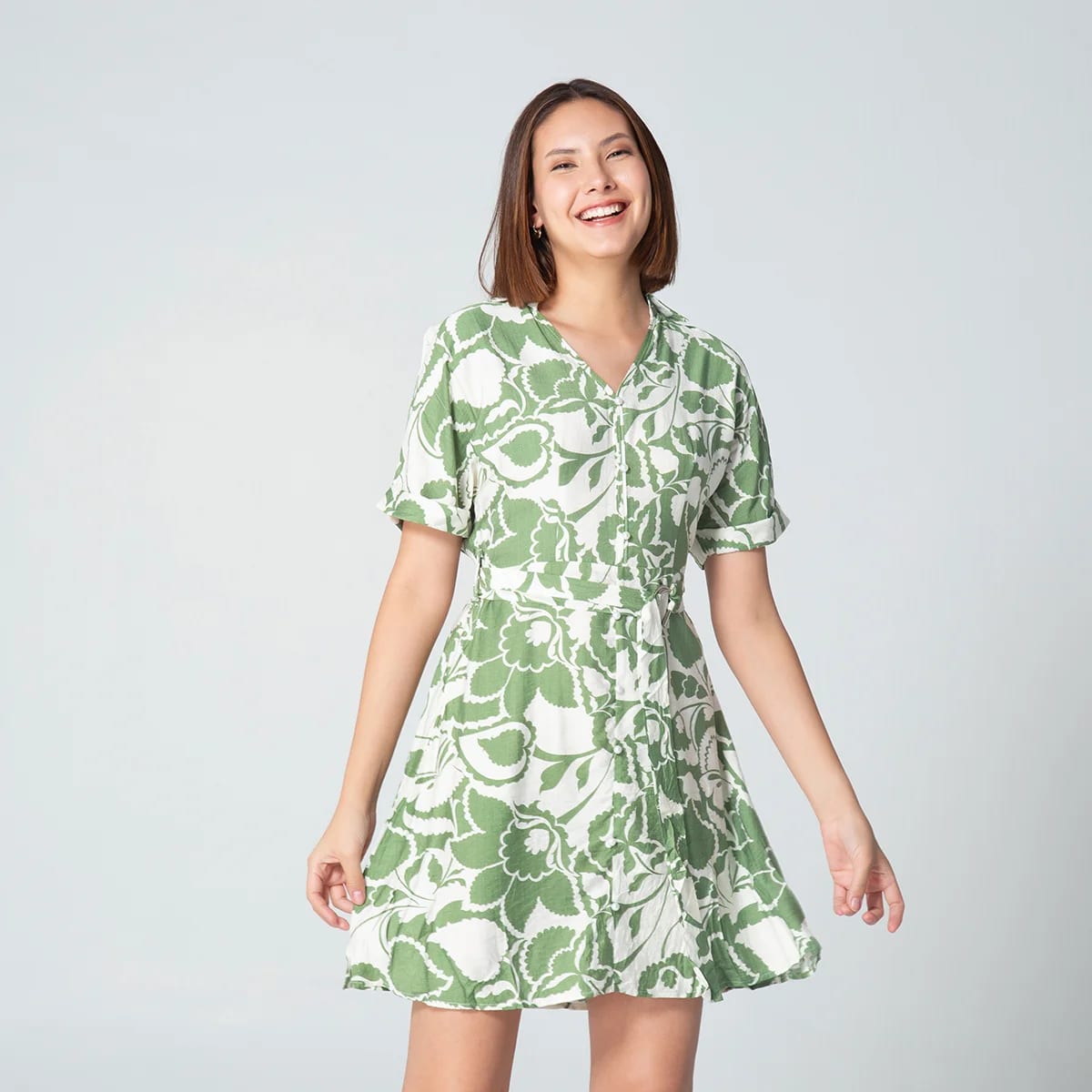Vestido Corto Estampado Kony - imagen 3