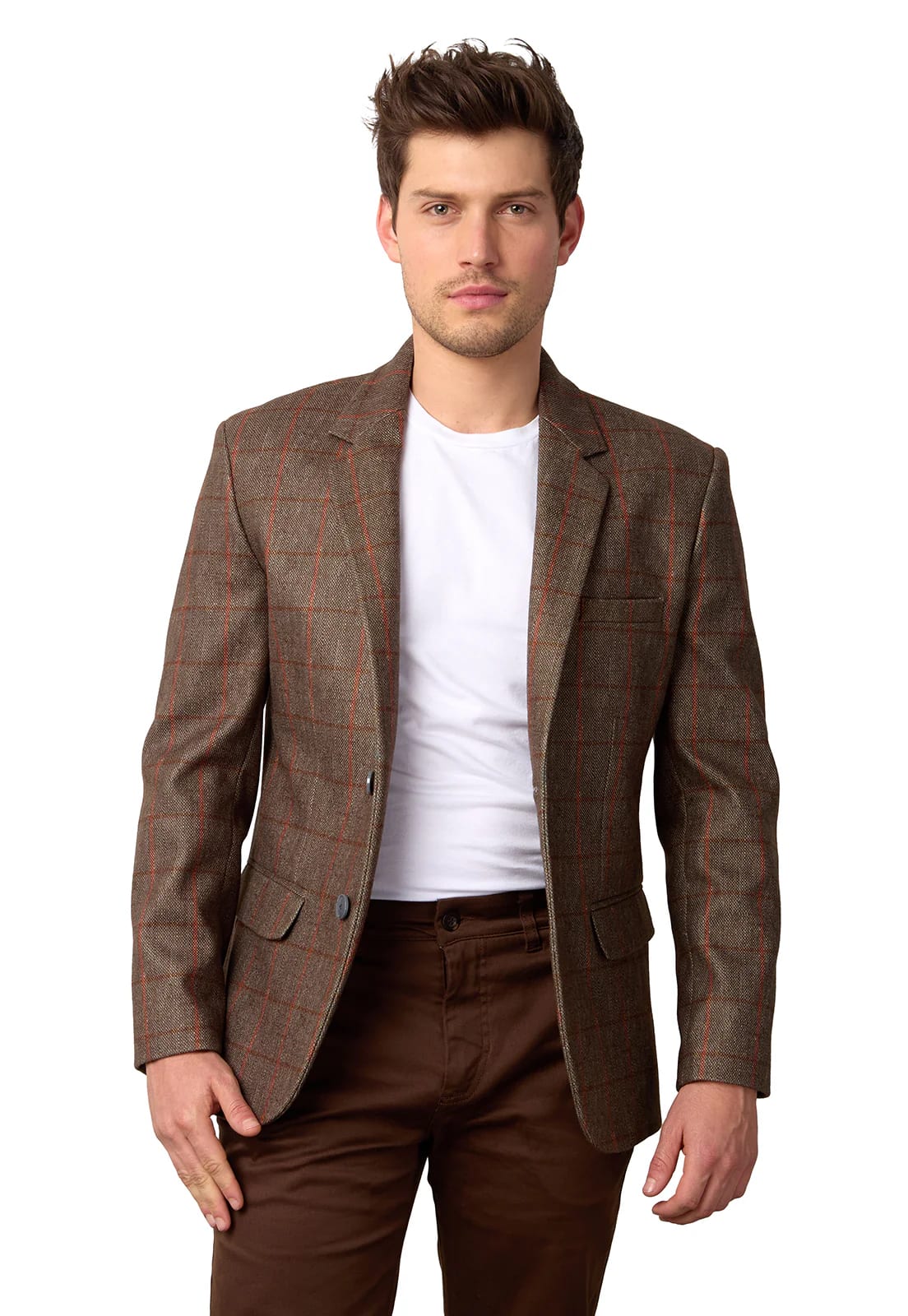 Blazer estampado verde a cuadros - imagen 7