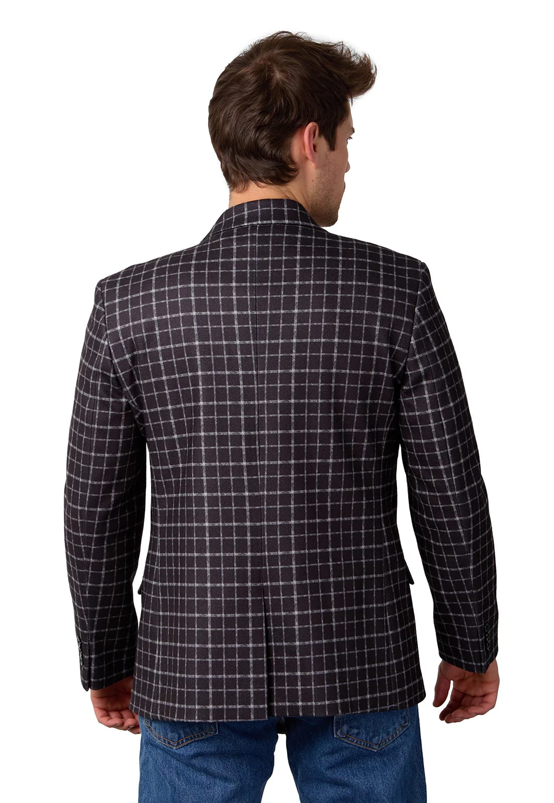 Blazer estampado negro a cuadros - imagen 9