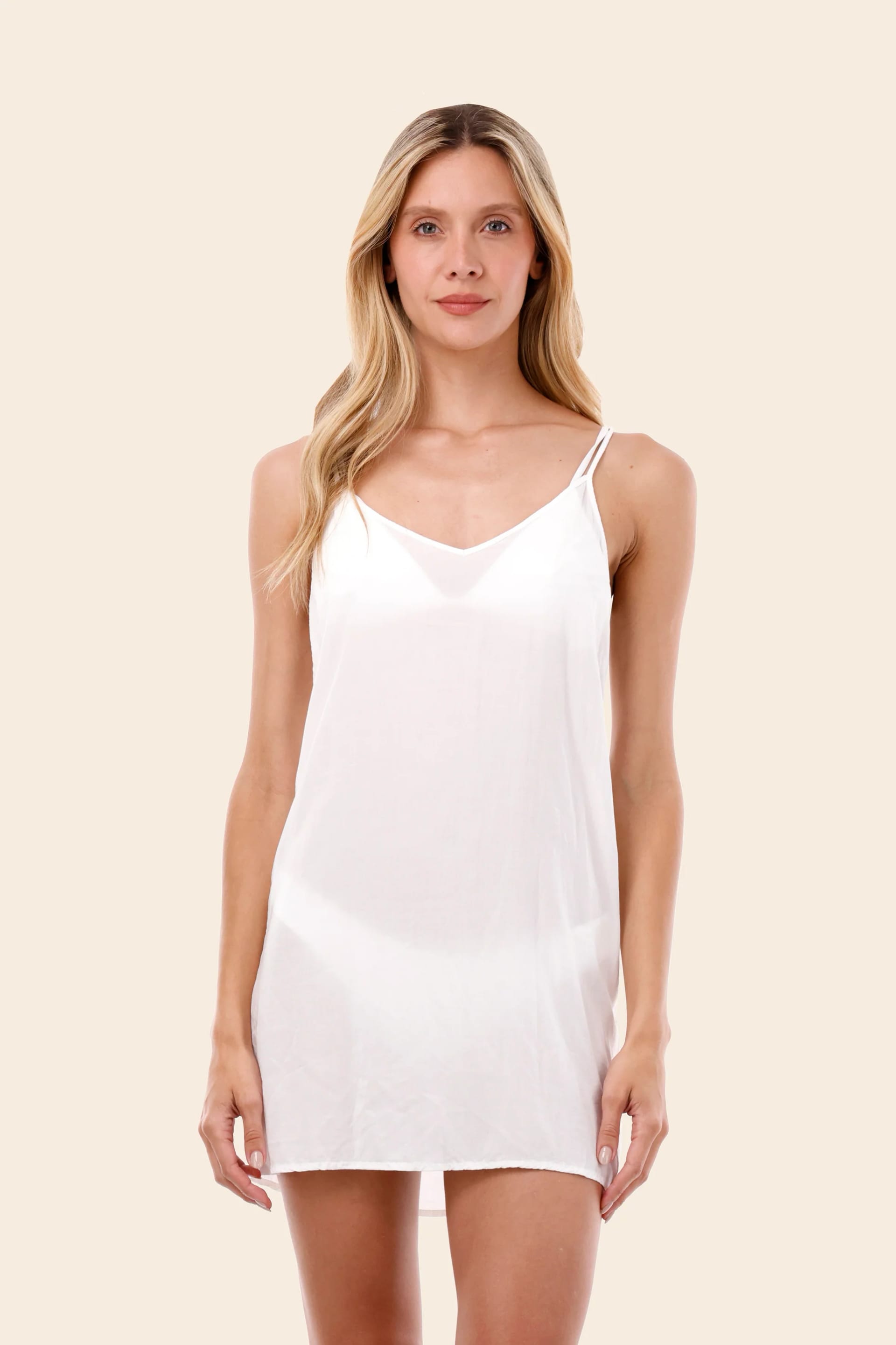 White Silken Slip Dress - imagen 2