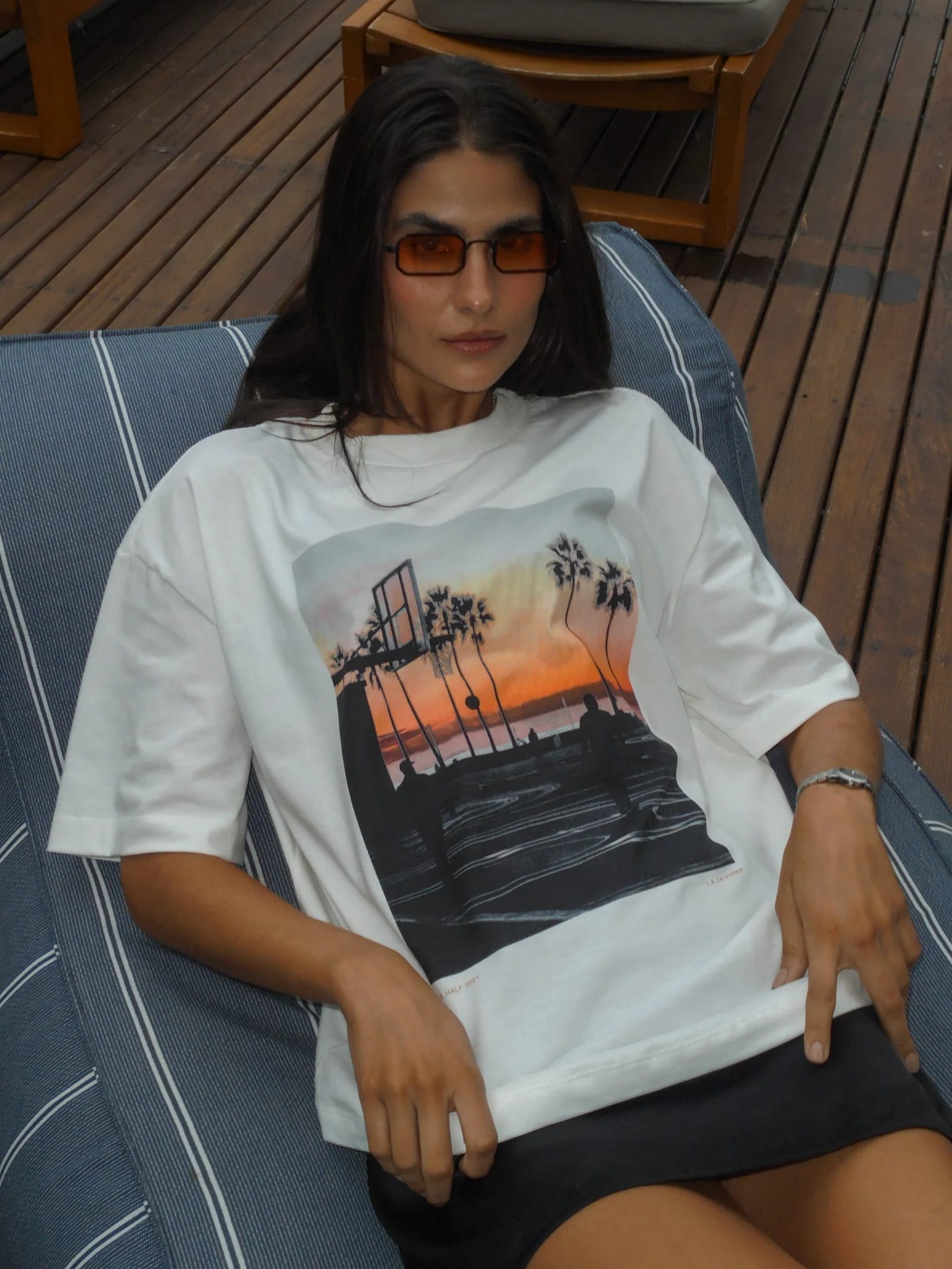 L.A. SUNSET PHOTOGRAPHY T-SHIRT - SOFT WHITE - imagen 18