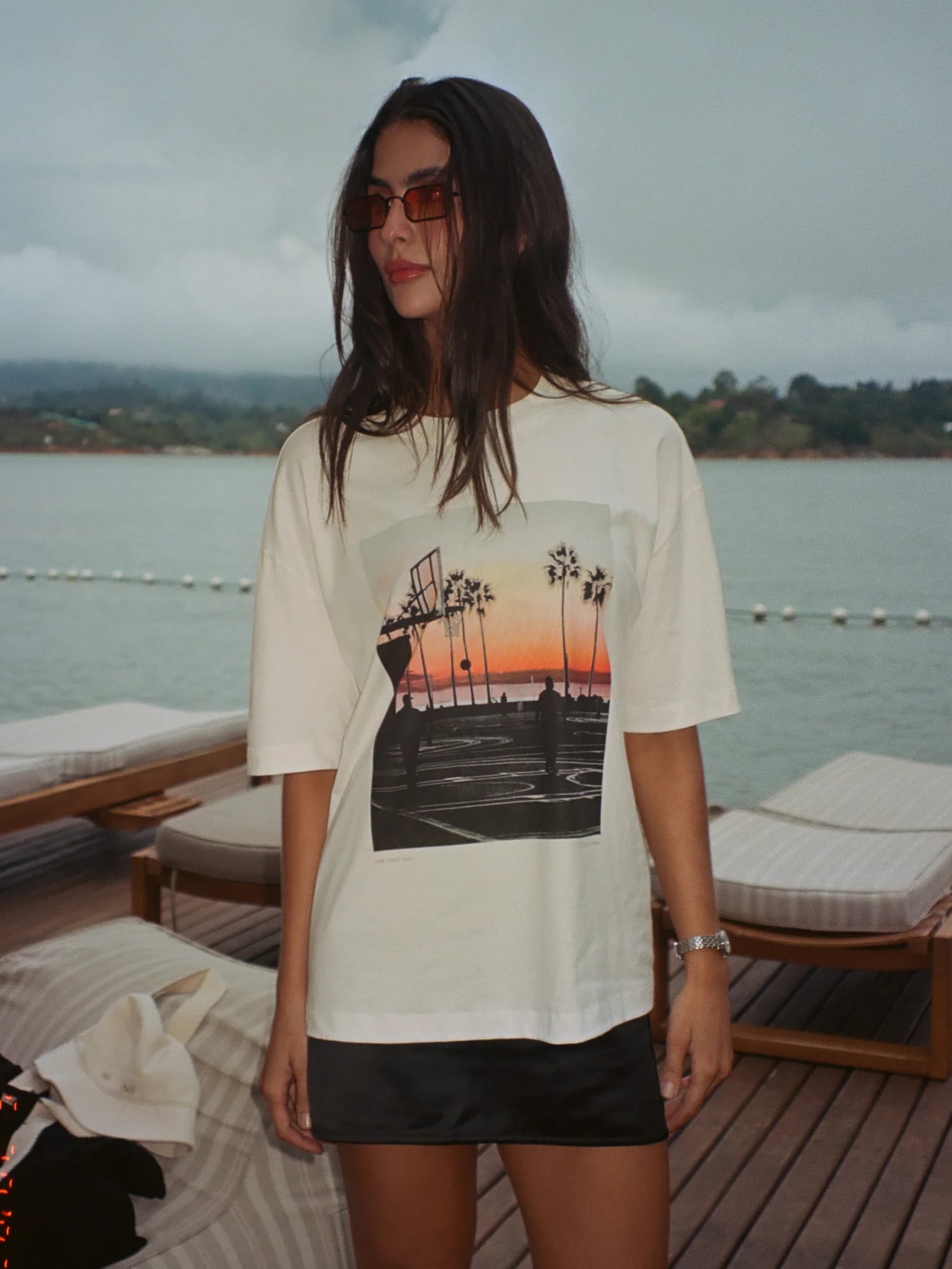 L.A. SUNSET PHOTOGRAPHY T-SHIRT - SOFT WHITE - imagen 16