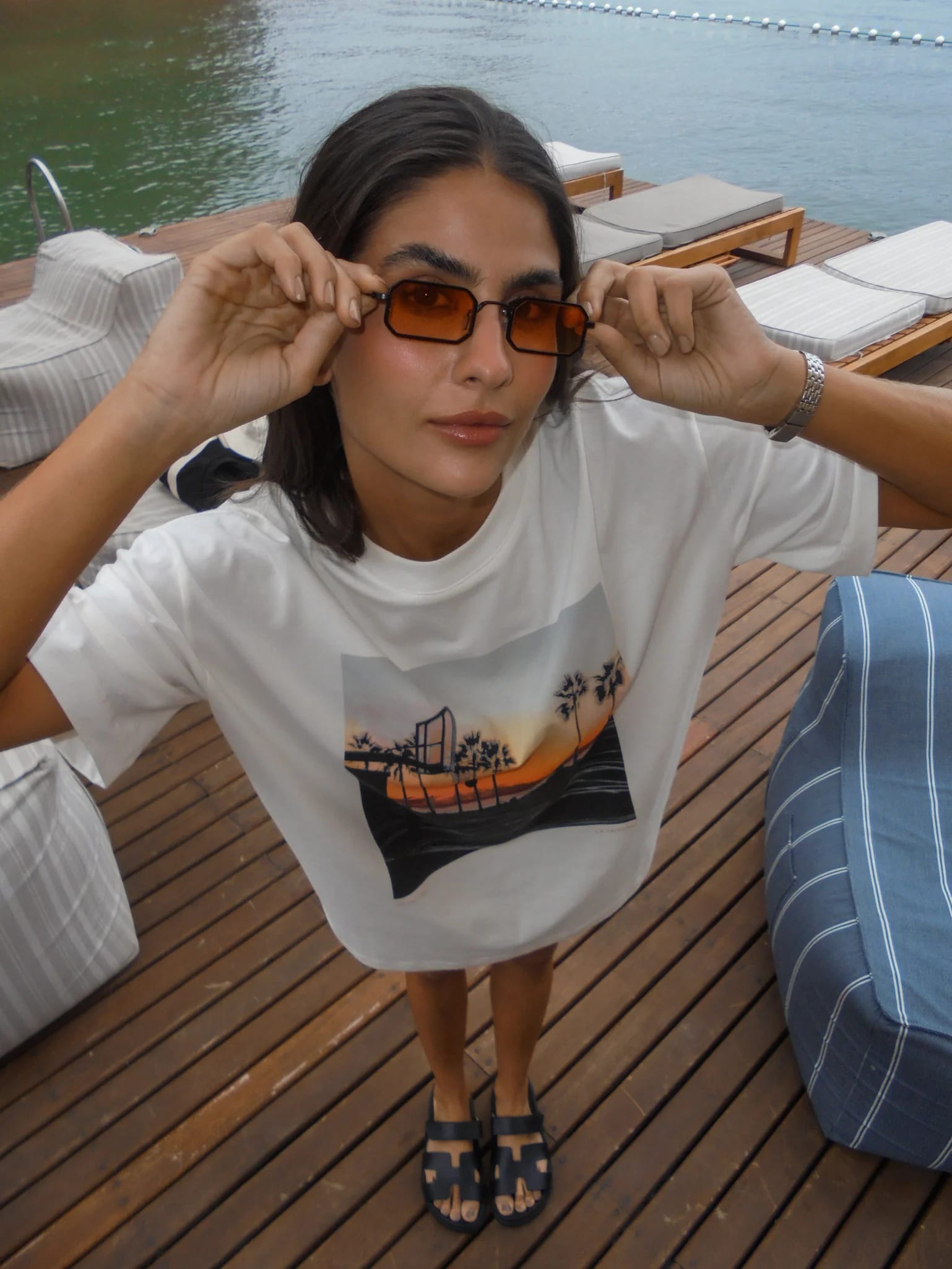 L.A. SUNSET PHOTOGRAPHY T-SHIRT - SOFT WHITE - imagen 17