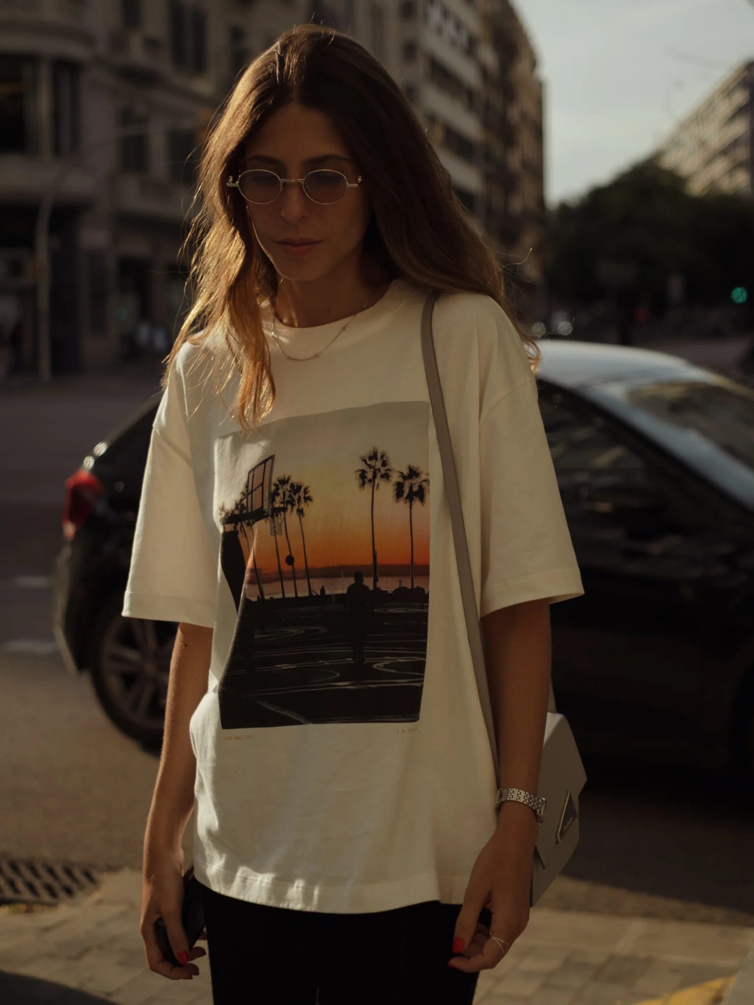 L.A. SUNSET PHOTOGRAPHY T-SHIRT - SOFT WHITE - imagen 14