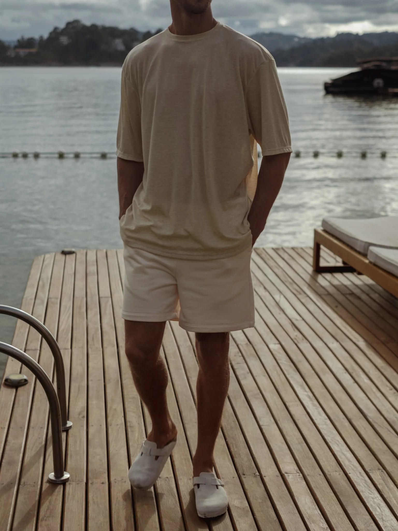 MEN COTTON MINIMAL SHORT - SEA SALT - imagen 17