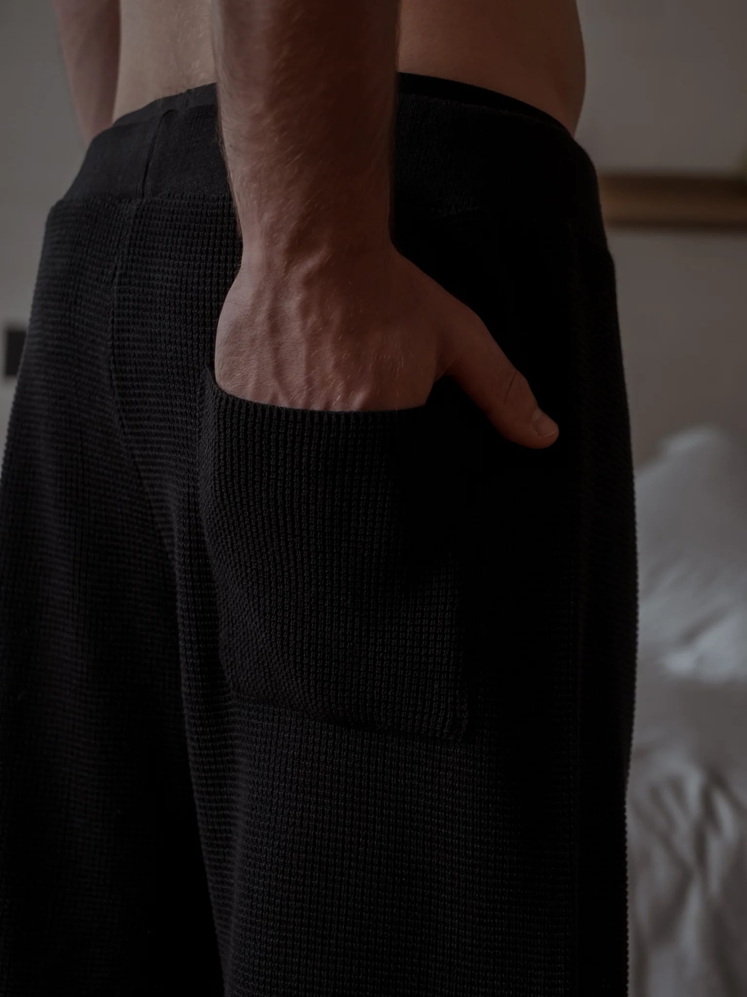 MEN KNIT SHORT - BLACK - imagen 13