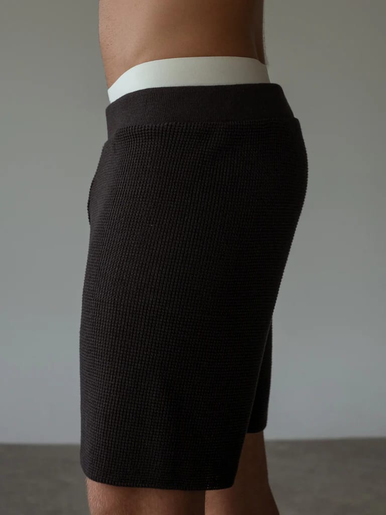 MEN KNIT SHORT - BLACK - imagen 7