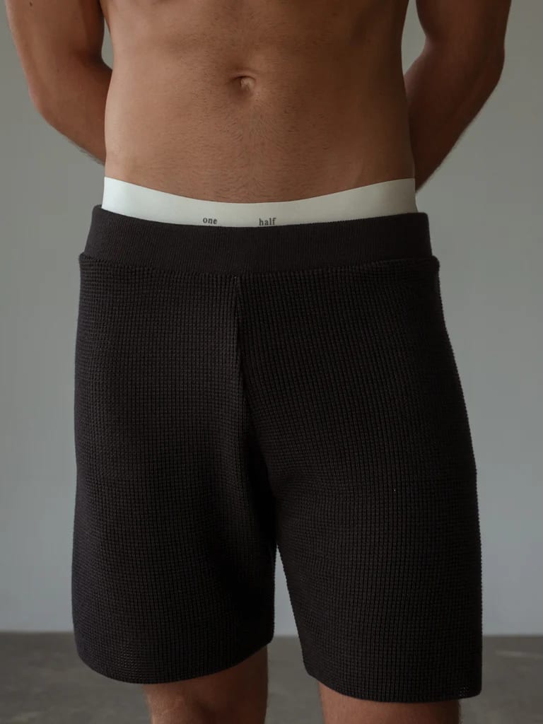 MEN KNIT SHORT - BLACK - imagen 2