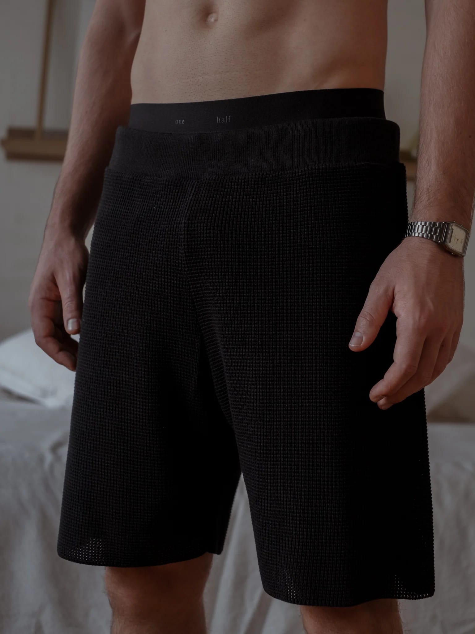 MEN KNIT SHORT - BLACK - imagen 12