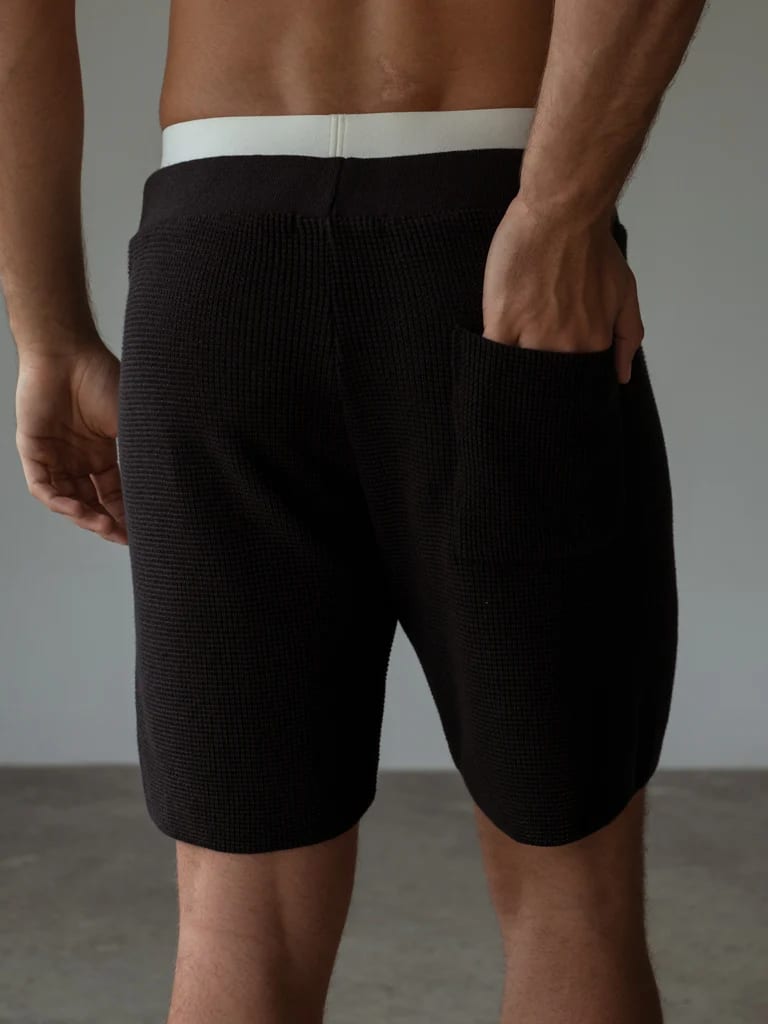 MEN KNIT SHORT - BLACK - imagen 8
