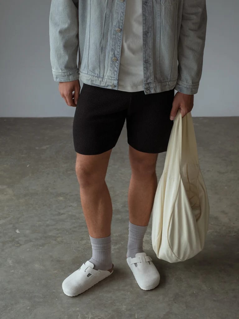 MEN KNIT SHORT - BLACK - imagen 4