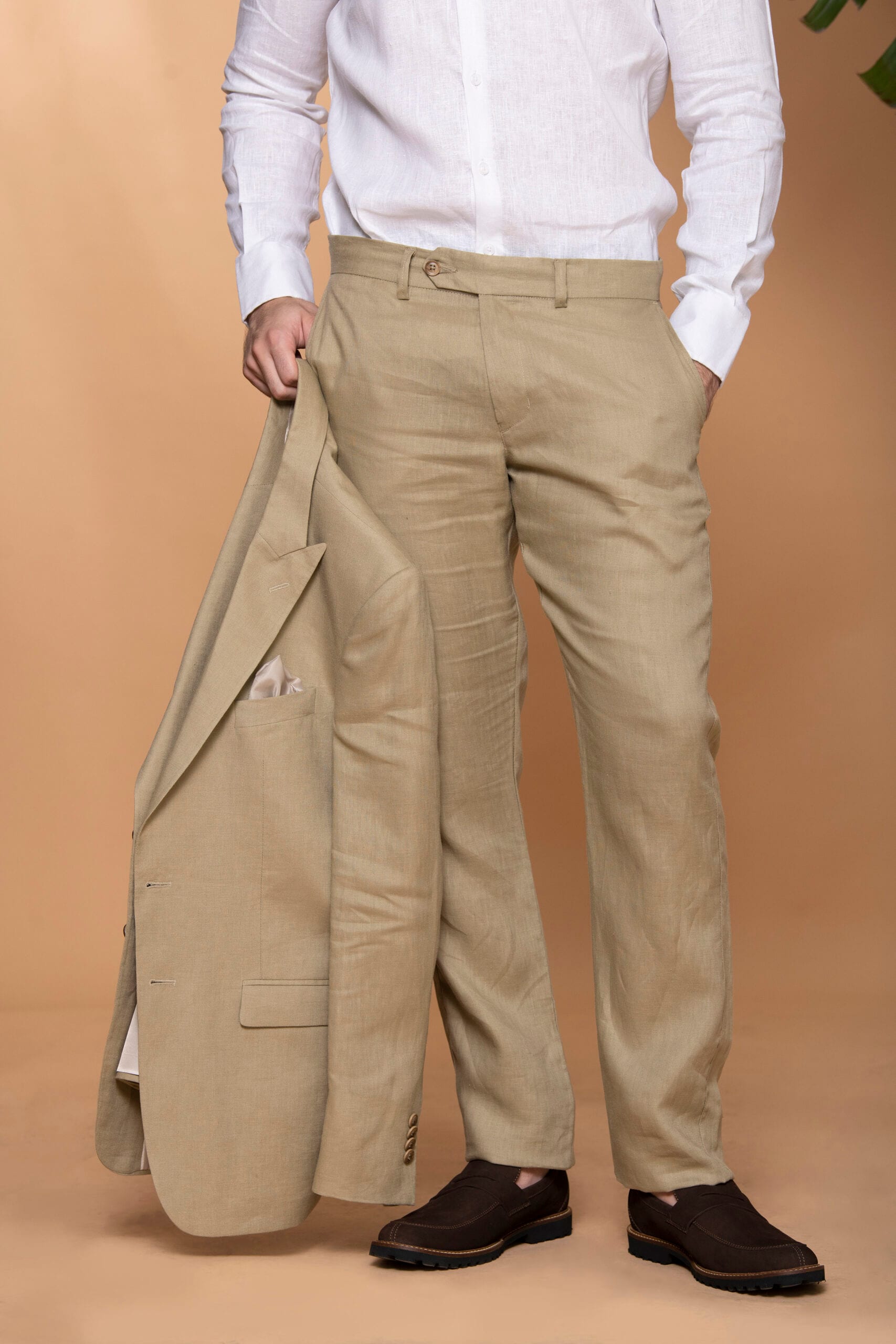 Traje Slim Fit 100% Lino Verde Aloe - imagen 15