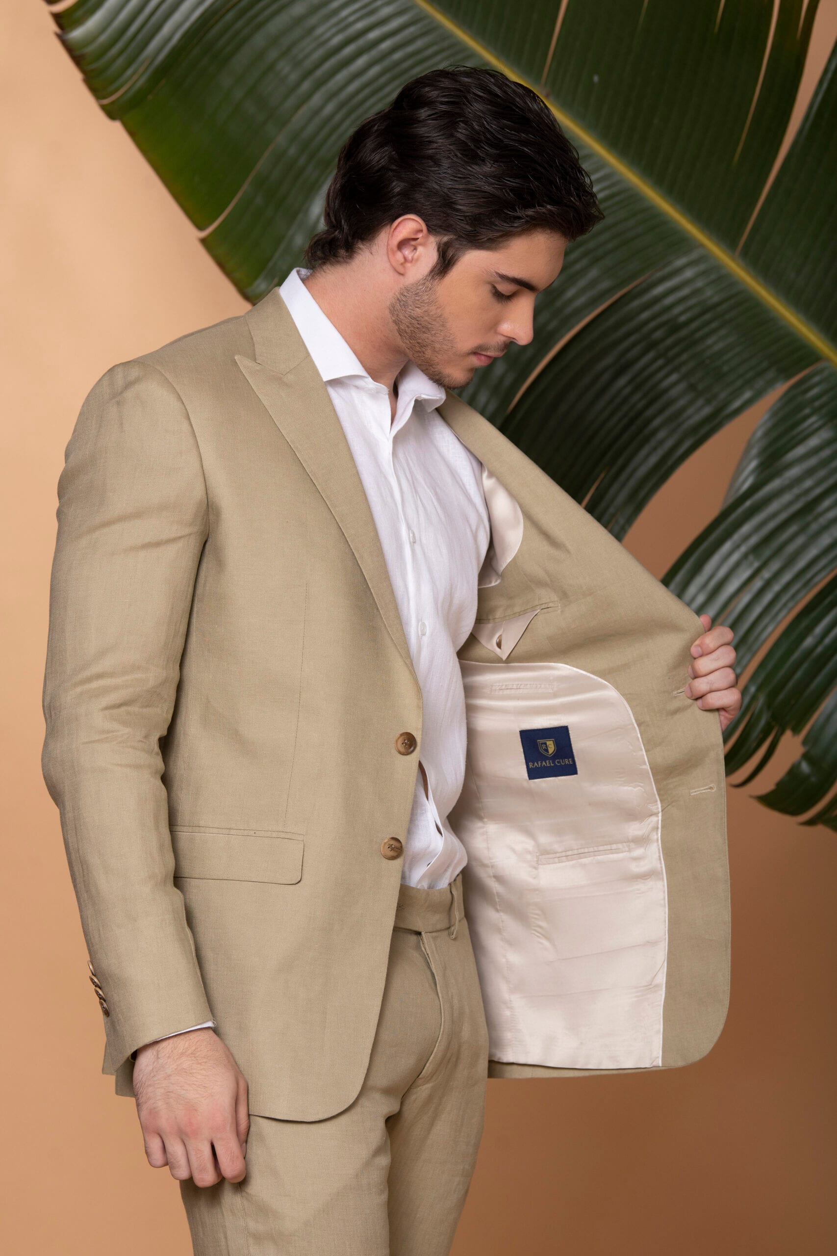 Traje Slim Fit 100% Lino Verde Aloe - imagen 16