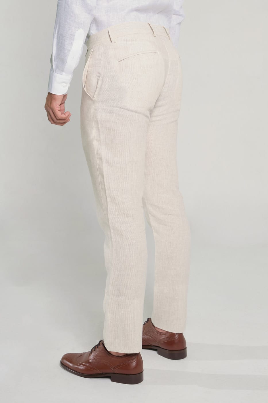 Pantalón Slim Fit Lino Bolivia Arena Rayas - imagen 6