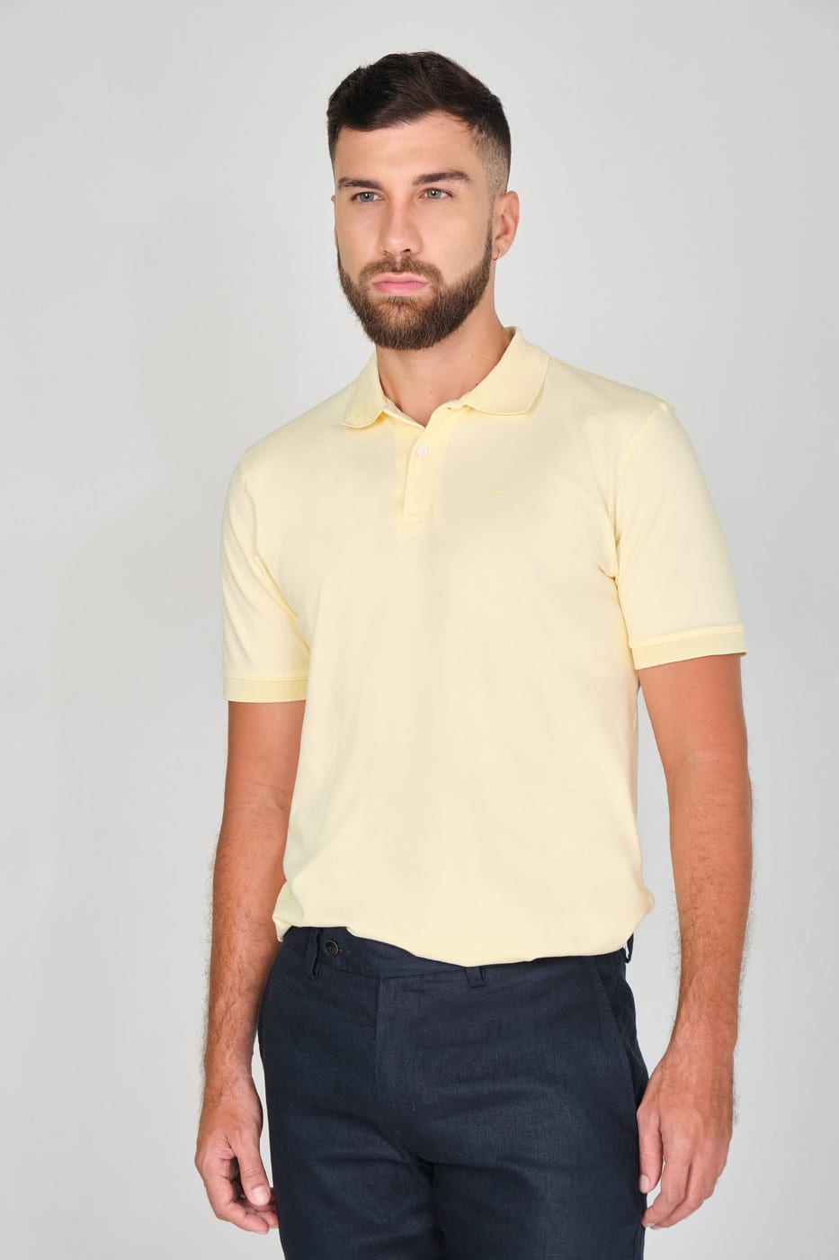 Camiseta Polo 100% Algodón Piqué Amarillo - imagen 1
