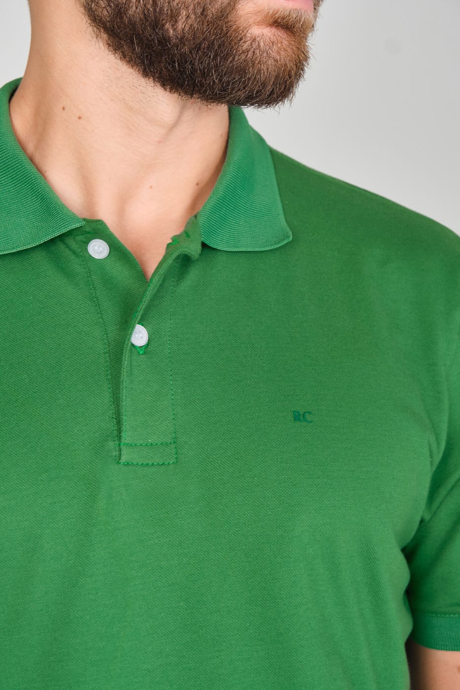 Camiseta Polo 100% Algodón Piqué Verde Oscuro - imagen 7