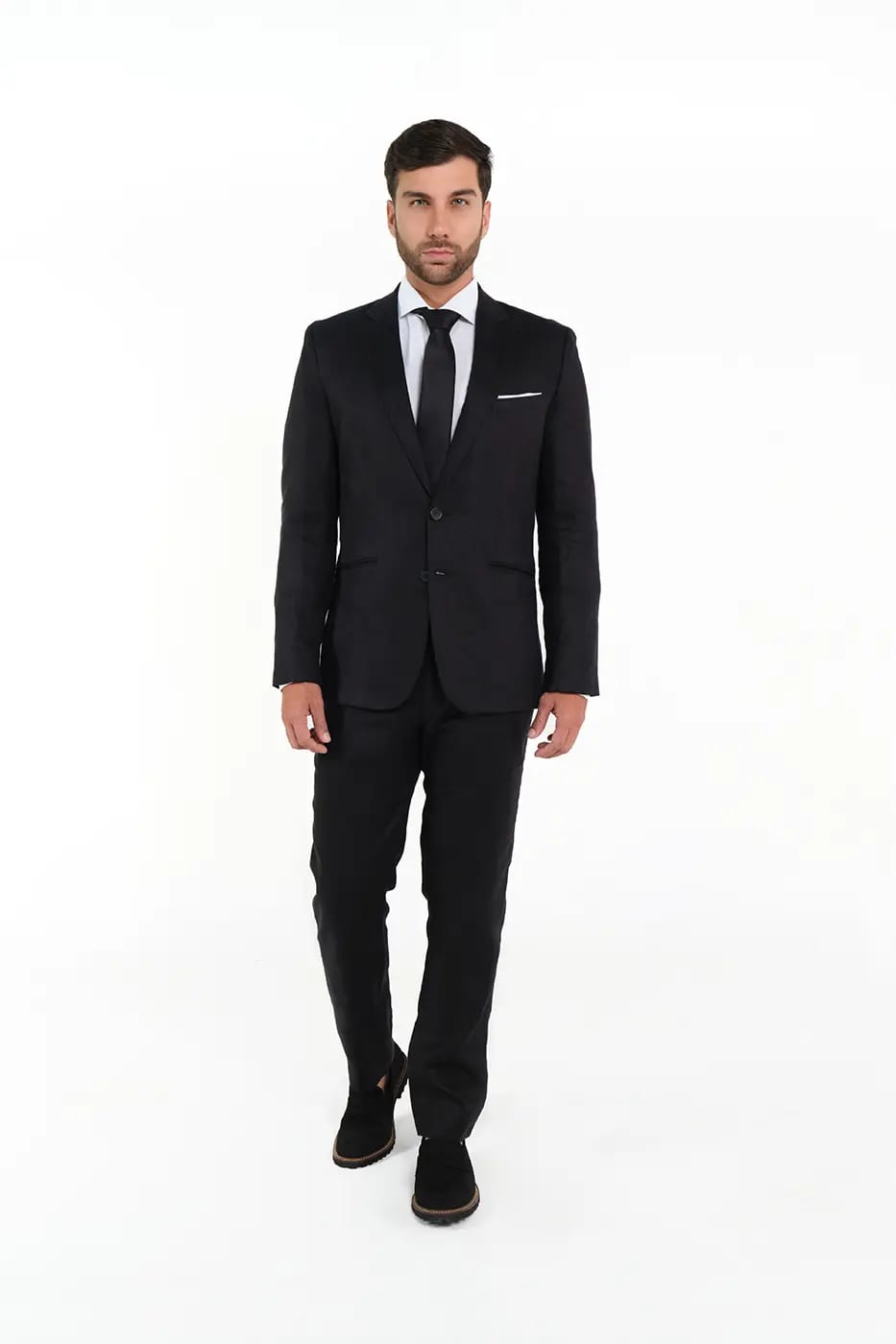 Traje Classic Fit 100% Lino Negro - imagen 6