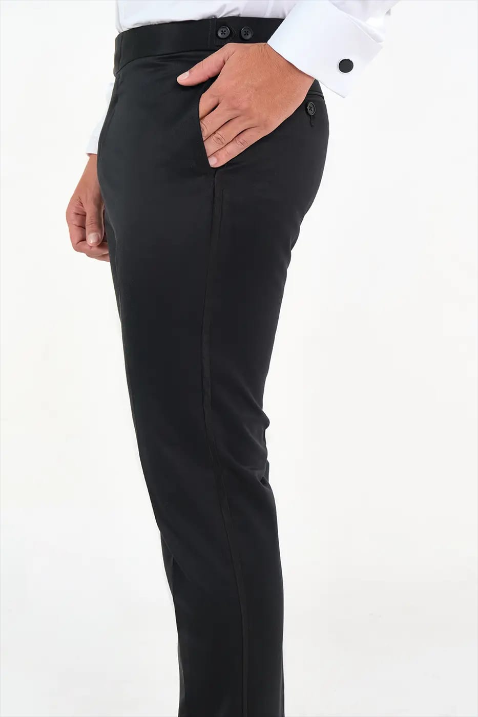 Traje Smoking Slim Fit Paño Negro - imagen 8