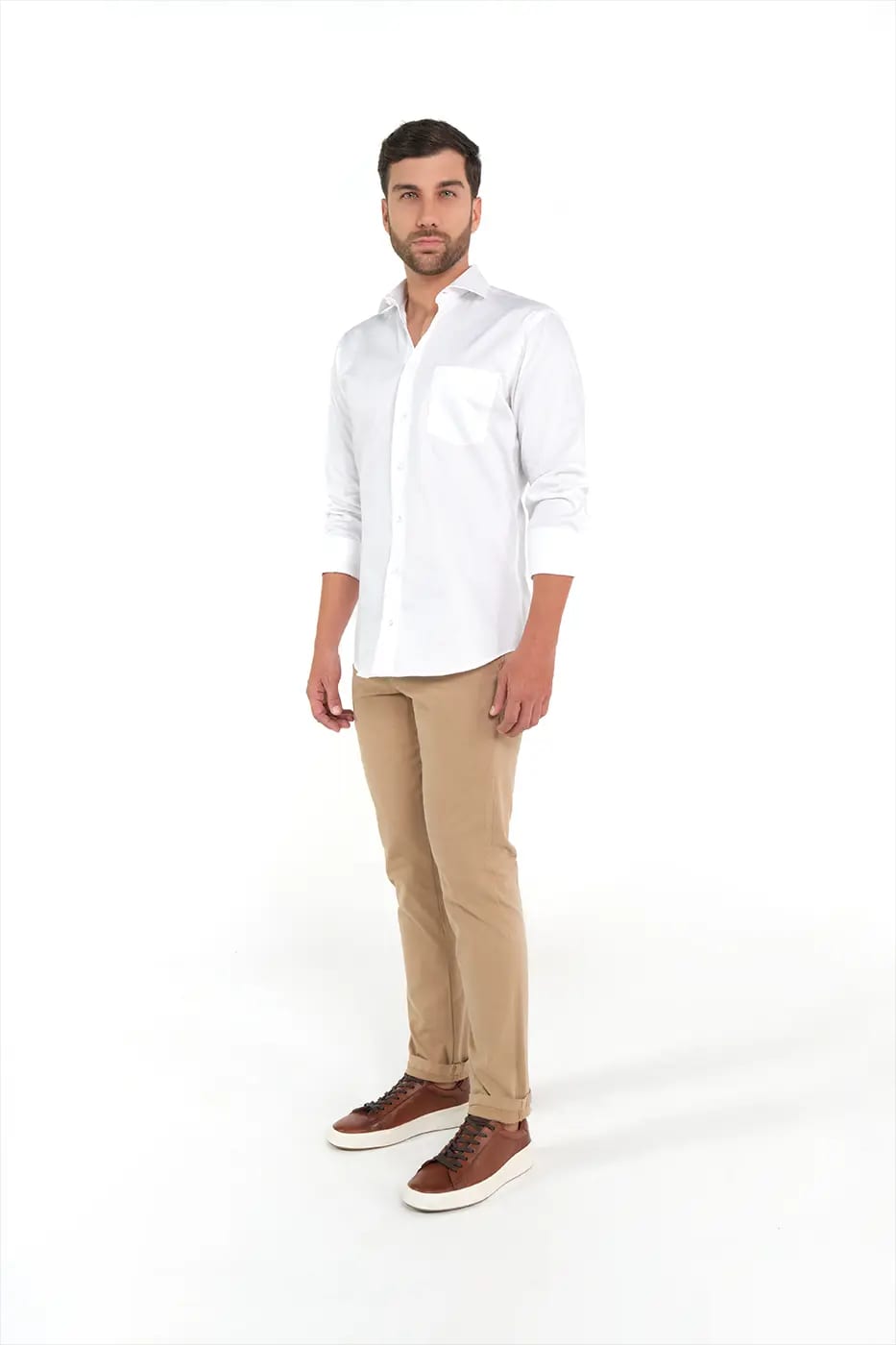 Camisa Slim Fit 100% Algodón Blanco - imagen 6