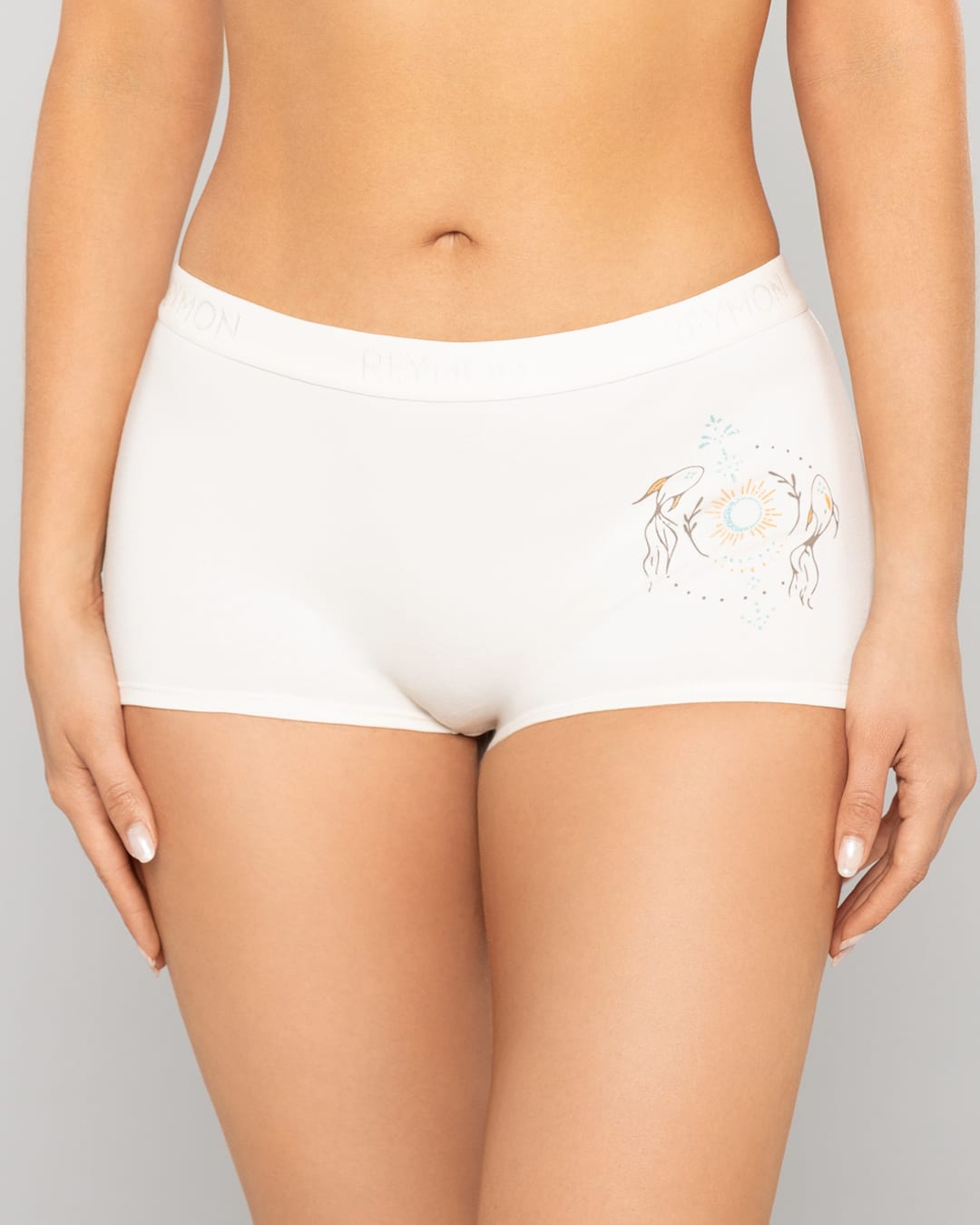 Boxer Femenino Tiro Alto en Algodón Estampado con Elástico Reymon Ref. 8010 - imagen 19